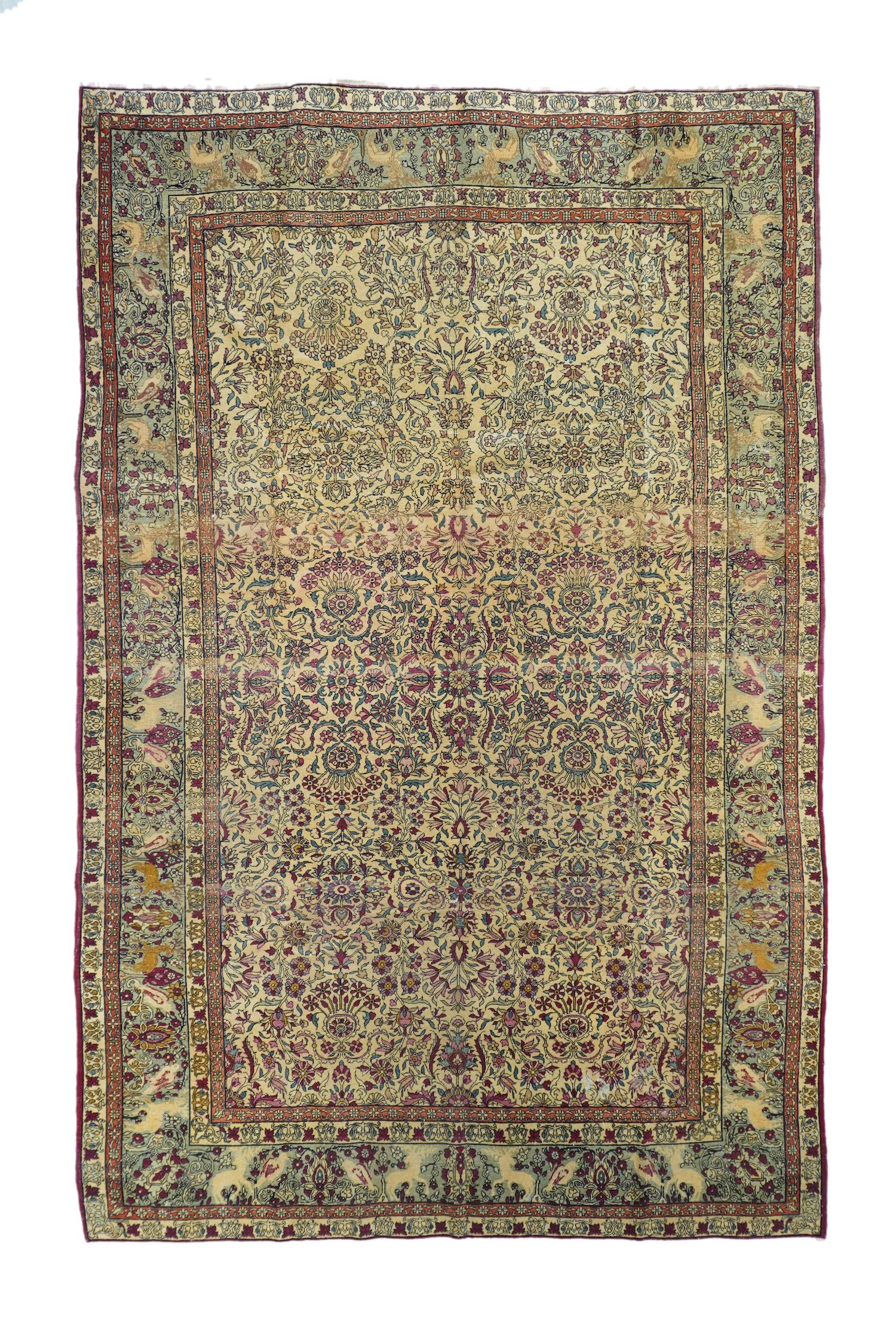 Persian Antique Tehran Rug 6'6'' x 10'0'' For Sale