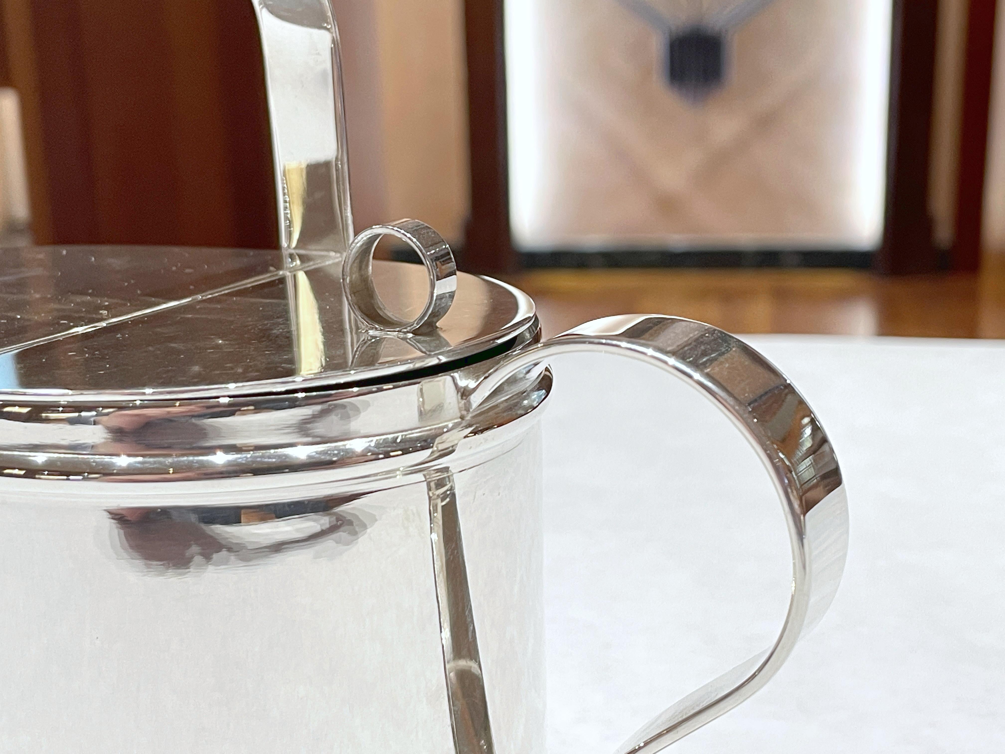 Silver watering can teapot 5