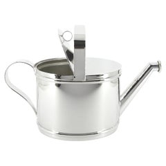 Silver watering can teapot