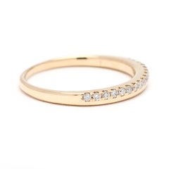 Teilor .15ctw Diamond Bead Set Band Ring, 14k Yellow Gold, Ring Size 5