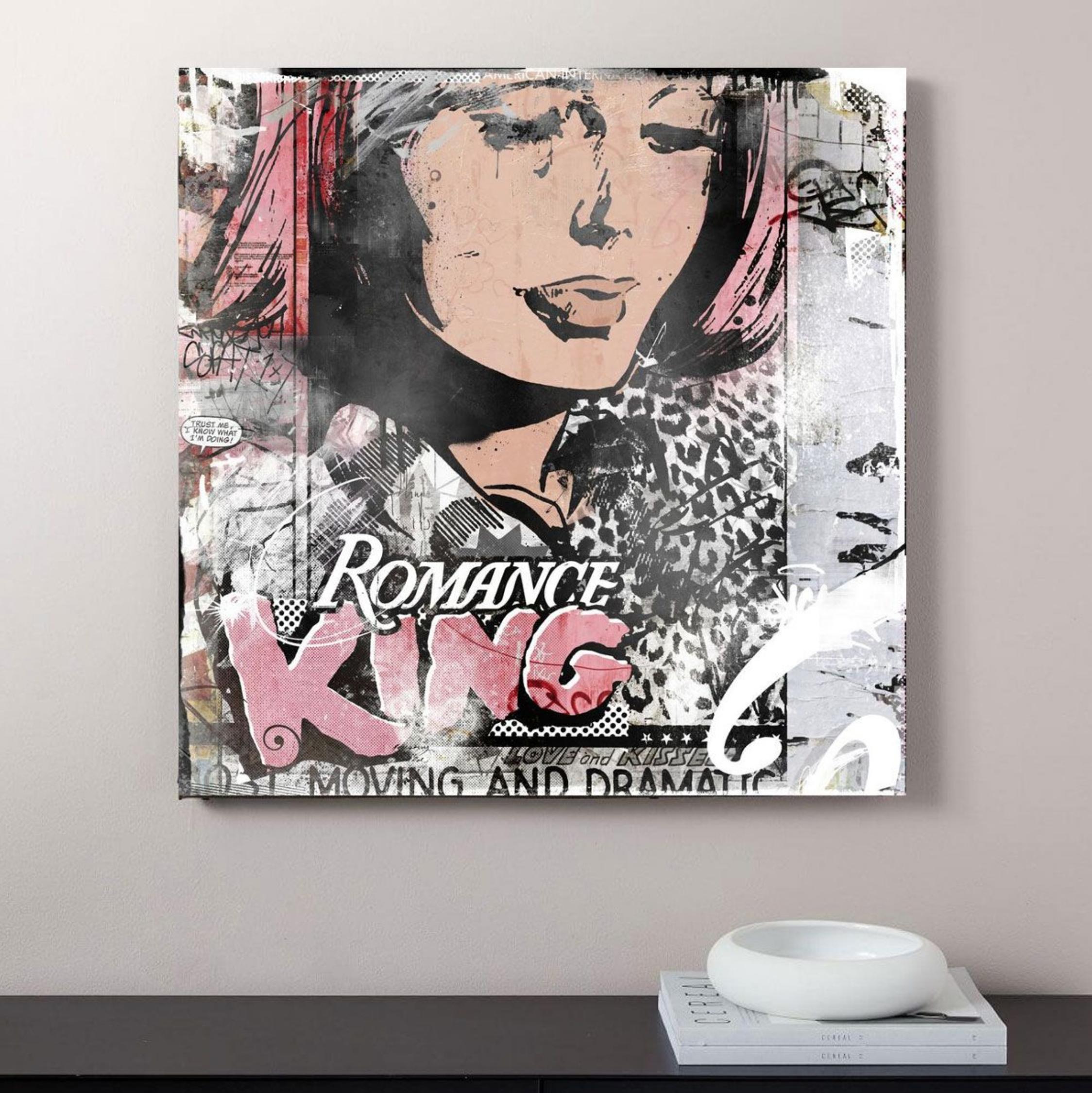 Romance King, Mixed Media auf Leinwand (Pop-Art), Mixed Media Art, von teis albers