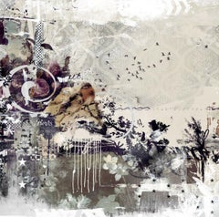 Tweeting birds, Mixed Media on Canvas