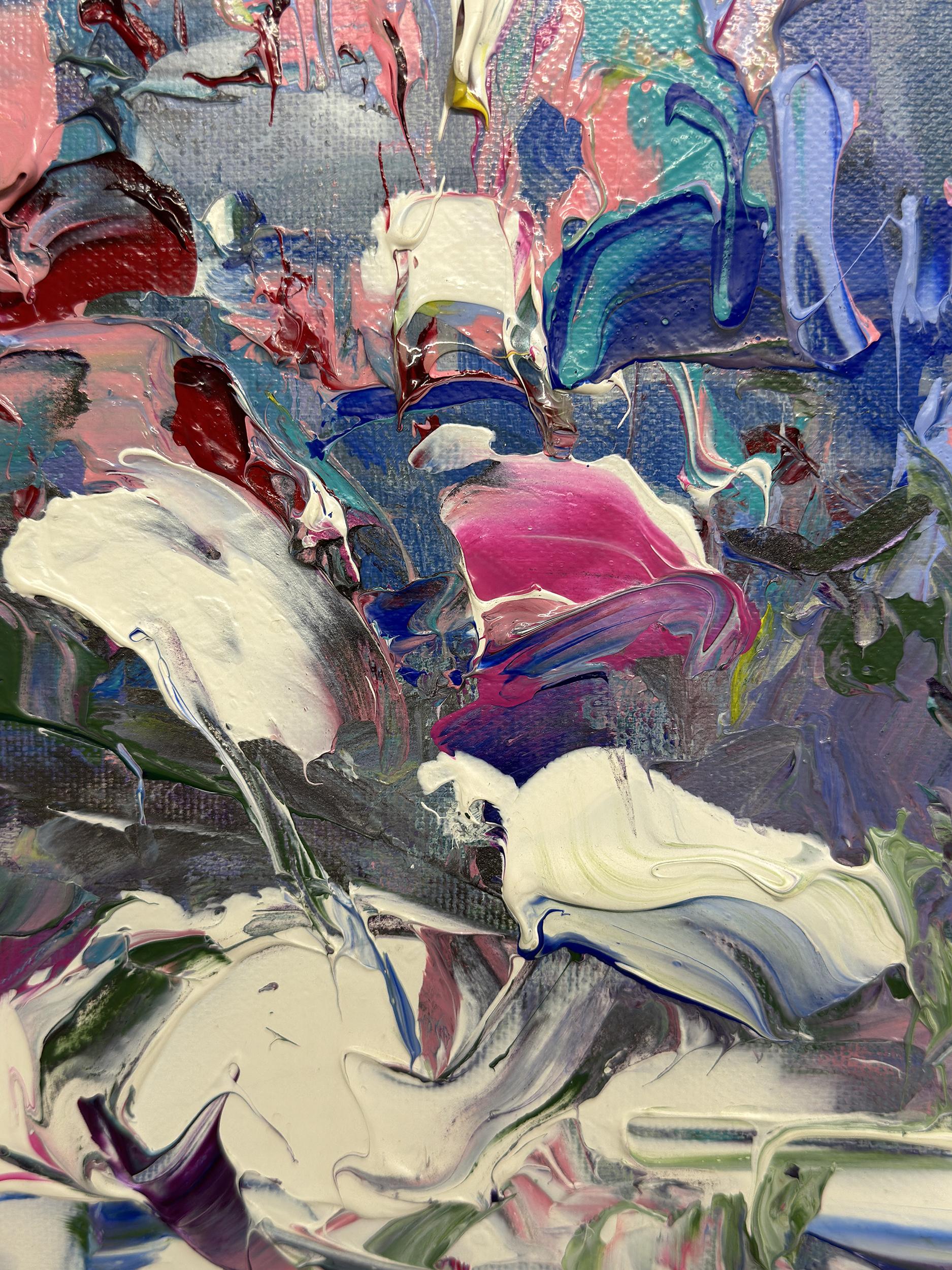 Aqua Earth di Tejinder Kanda - Pittura a Impasto Contemporanea in vendita 10