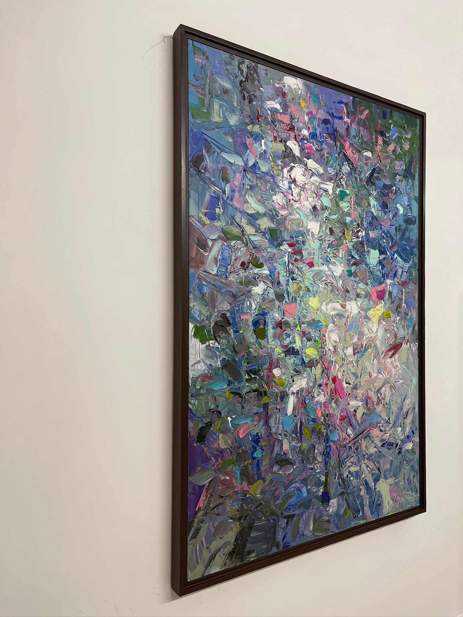 Aqua Earth di Tejinder Kanda - Pittura a Impasto Contemporanea in vendita 11