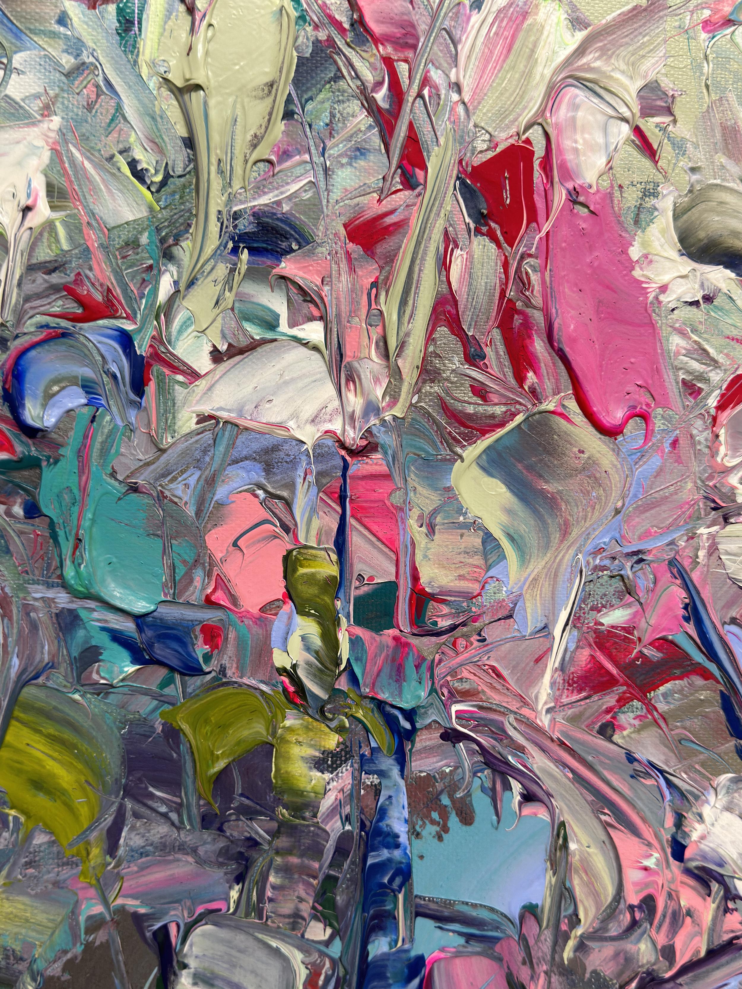 Aqua Earth di Tejinder Kanda - Pittura a Impasto Contemporanea in vendita 12