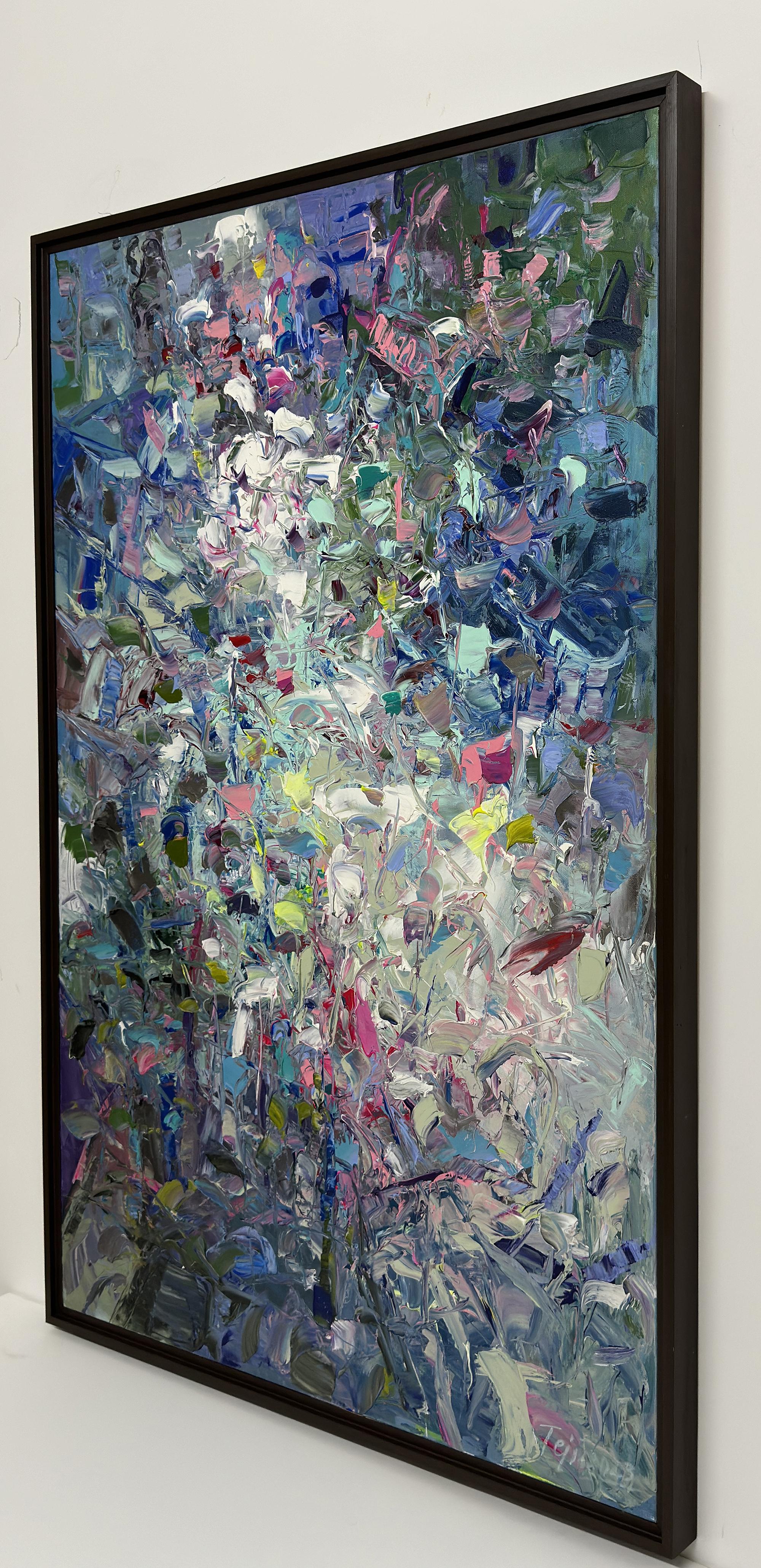 Aqua Earth di Tejinder Kanda - Pittura a Impasto Contemporanea in vendita 5