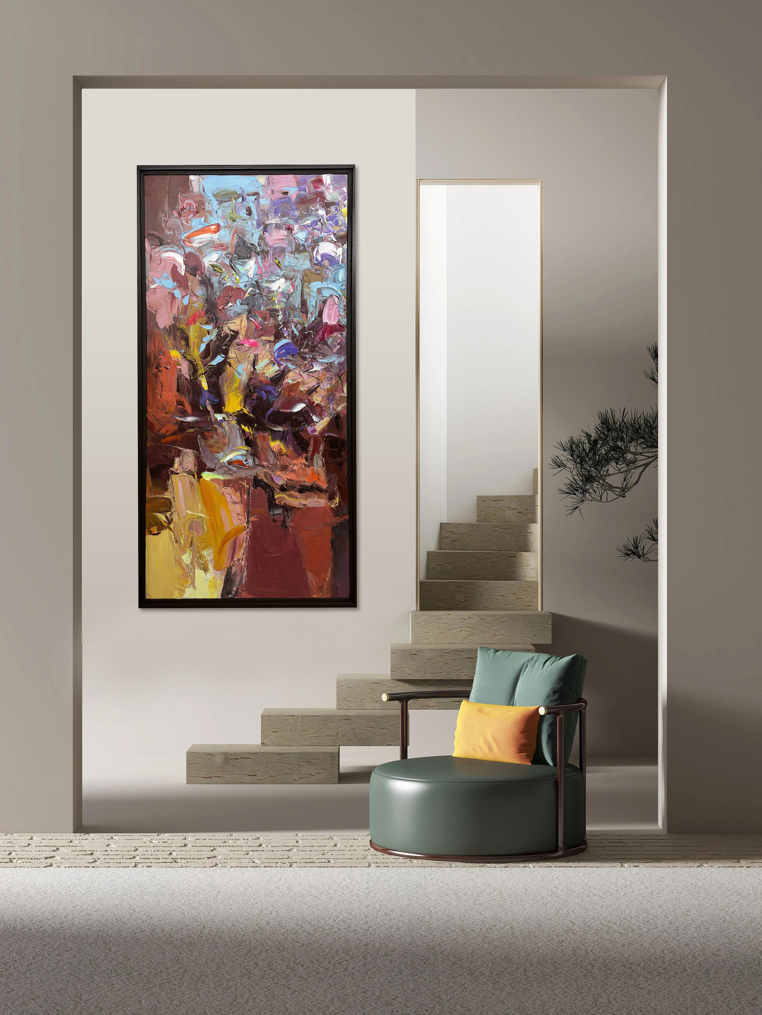 The Colours of the Wind von Tejinder Kanda - Zeitgenössische Impasto-Malerei im Angebot 14