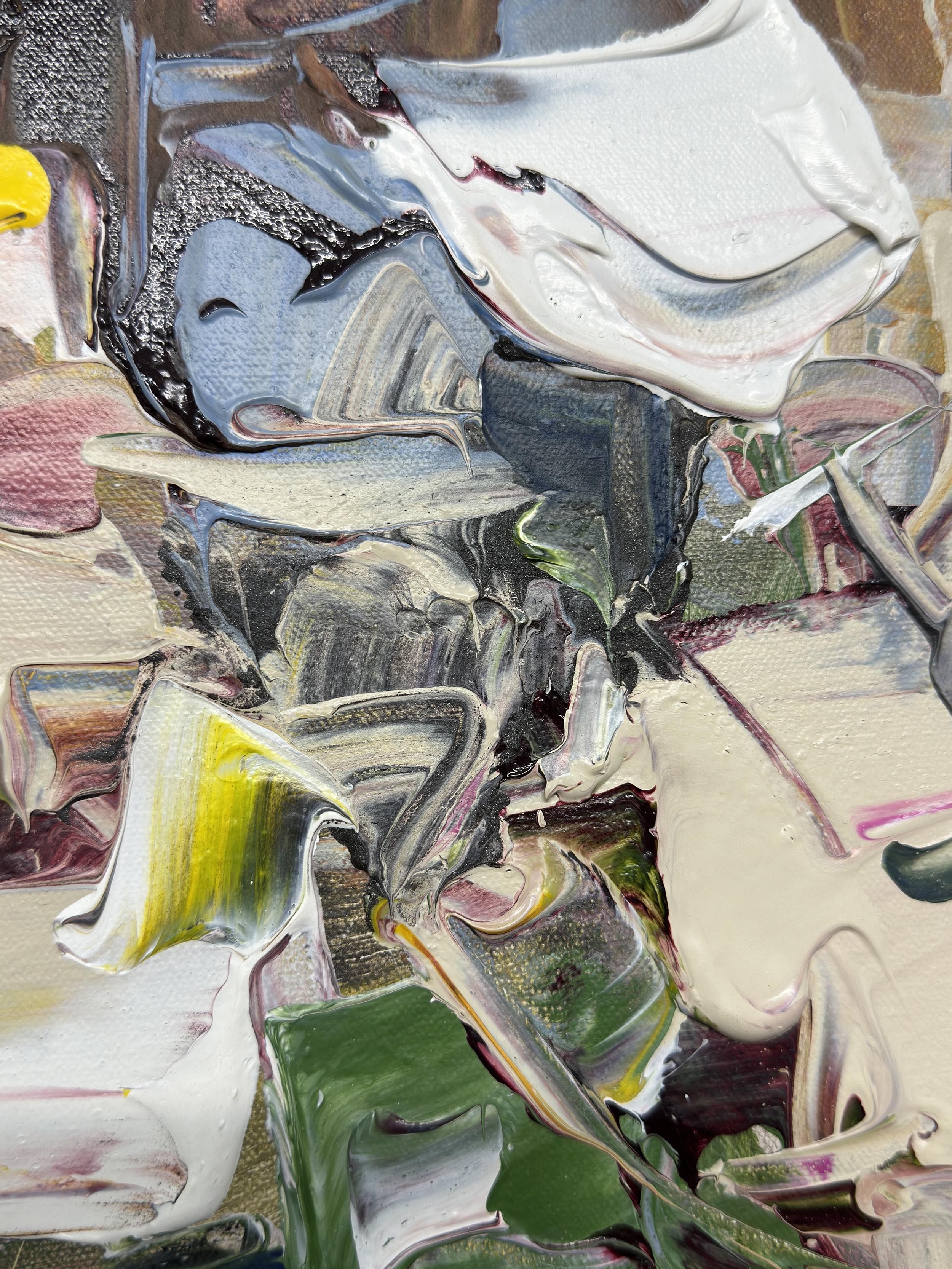 Continuum II by Tejinder Kanda - Contemporary Impasto Painting For Sale 12