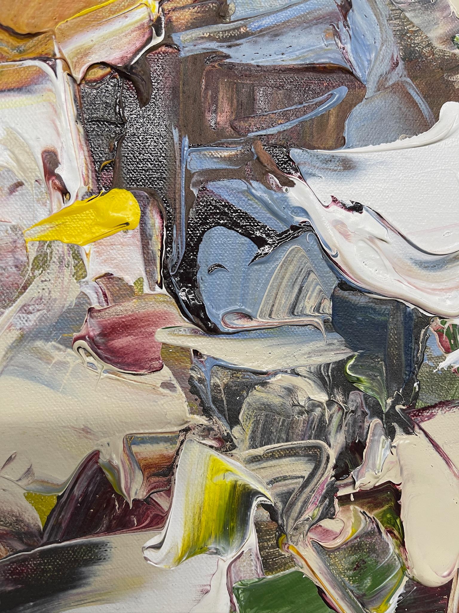 Continuum II by Tejinder Kanda - Contemporary Impasto Painting For Sale 14