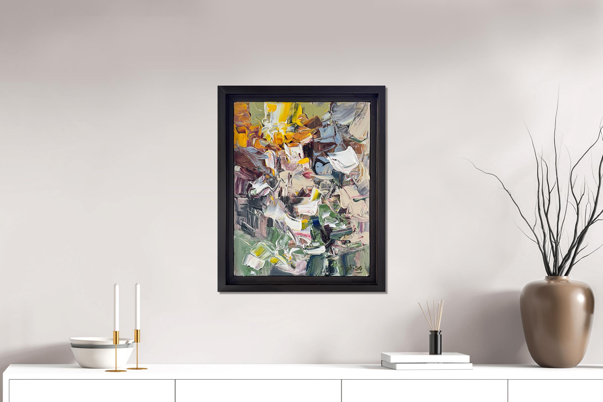 Continuum II by Tejinder Kanda - Contemporary Impasto Painting For Sale 18