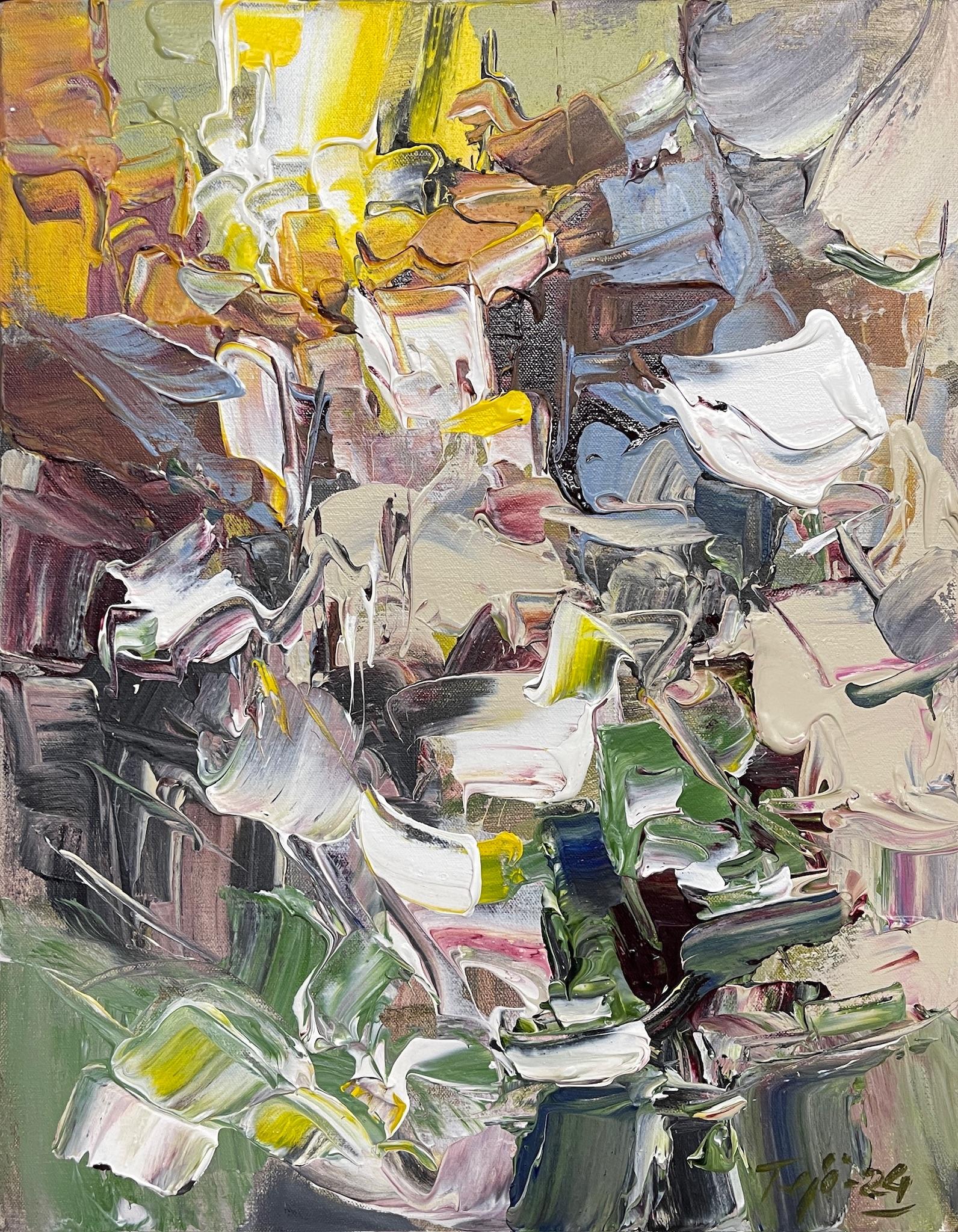 Continuum II by Tejinder Kanda - Contemporary Impasto Painting For Sale 2