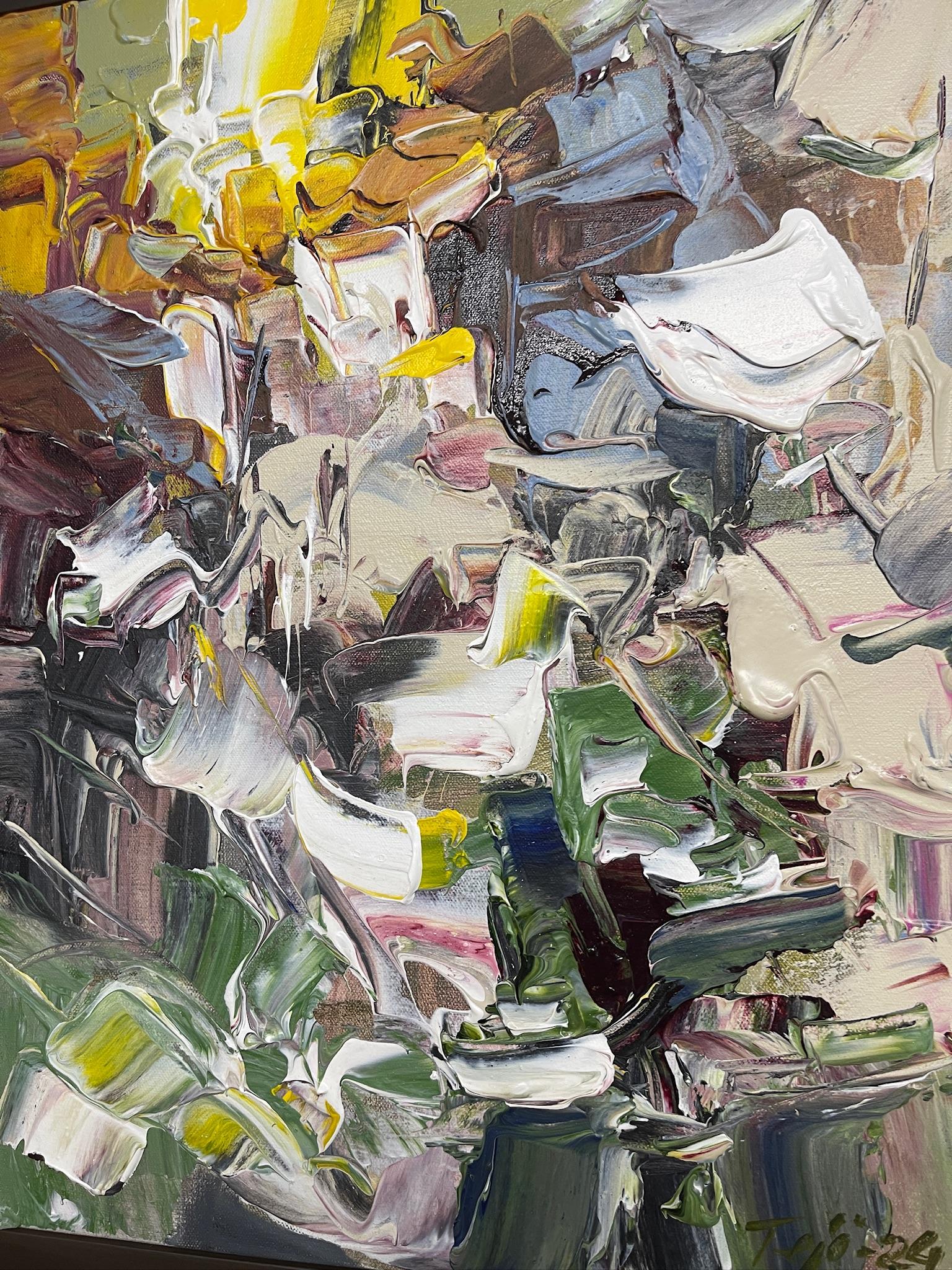 Continuum II by Tejinder Kanda - Contemporary Impasto Painting For Sale 6