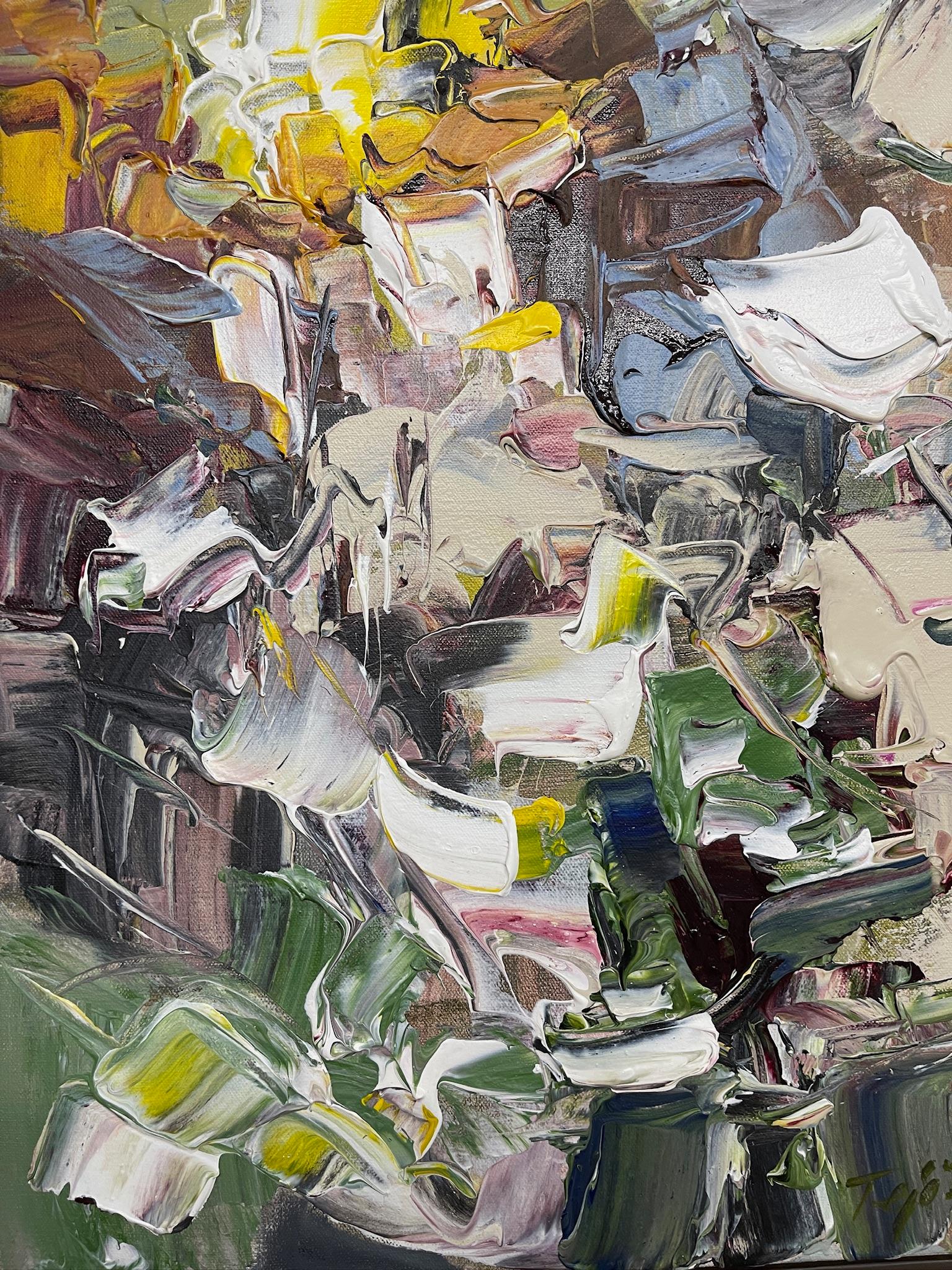Continuum II by Tejinder Kanda - Contemporary Impasto Painting For Sale 8