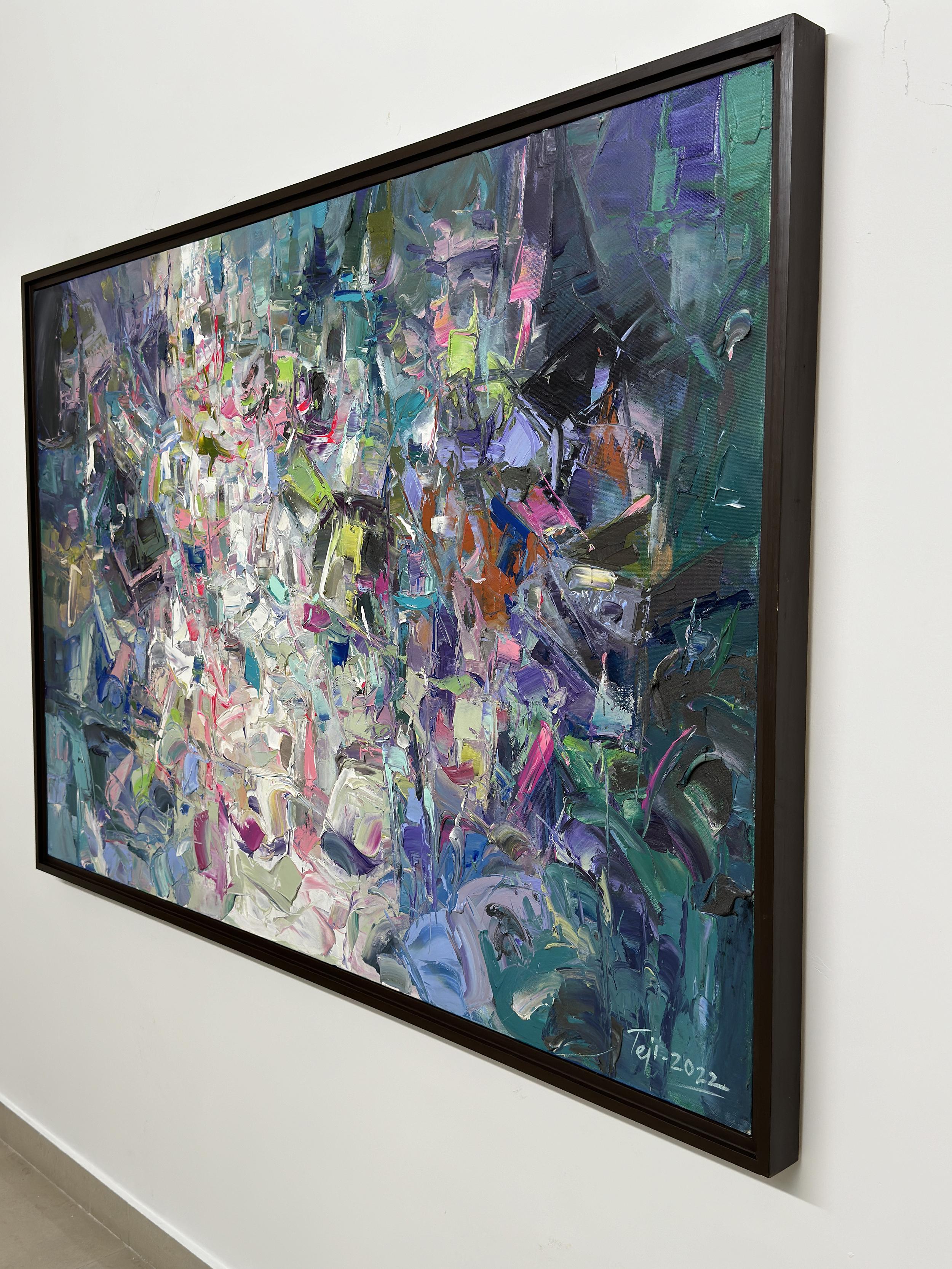 Eternal Enigma by Tejinder Kanda - Contemporary Impasto Painting For Sale 9