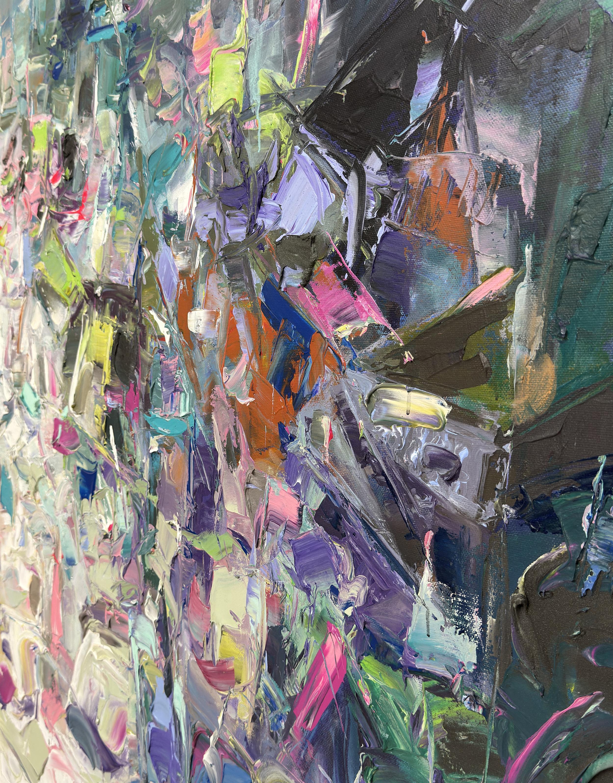 Eternal Enigma by Tejinder Kanda - Contemporary Impasto Painting For Sale 10