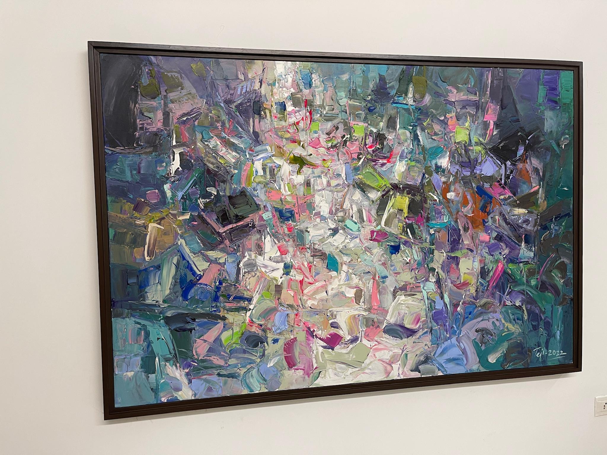 Eternal Enigma by Tejinder Kanda - Contemporary Impasto Painting For Sale 11