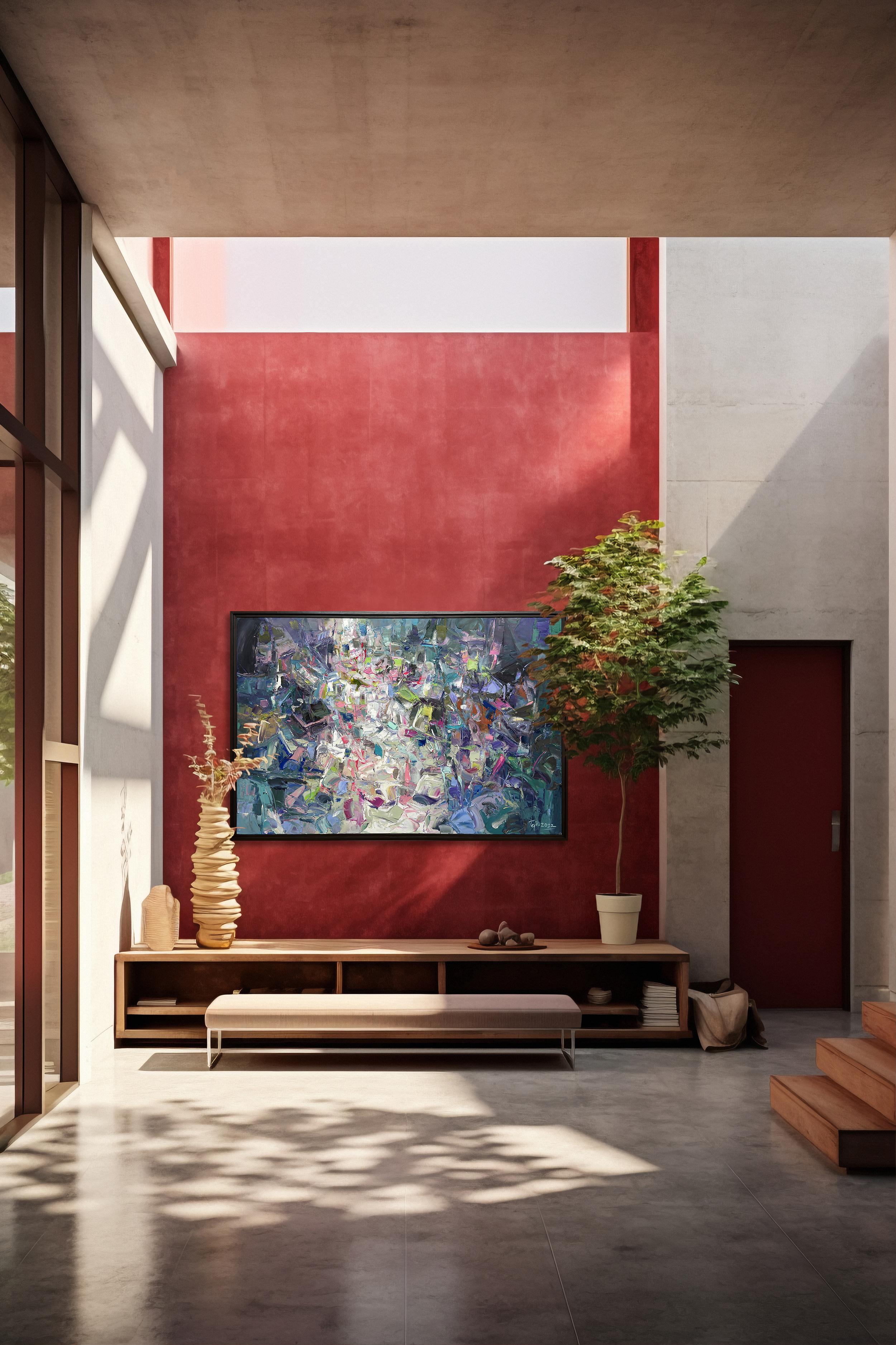 Eternal Enigma by Tejinder Kanda - Contemporary Impasto Painting For Sale 13