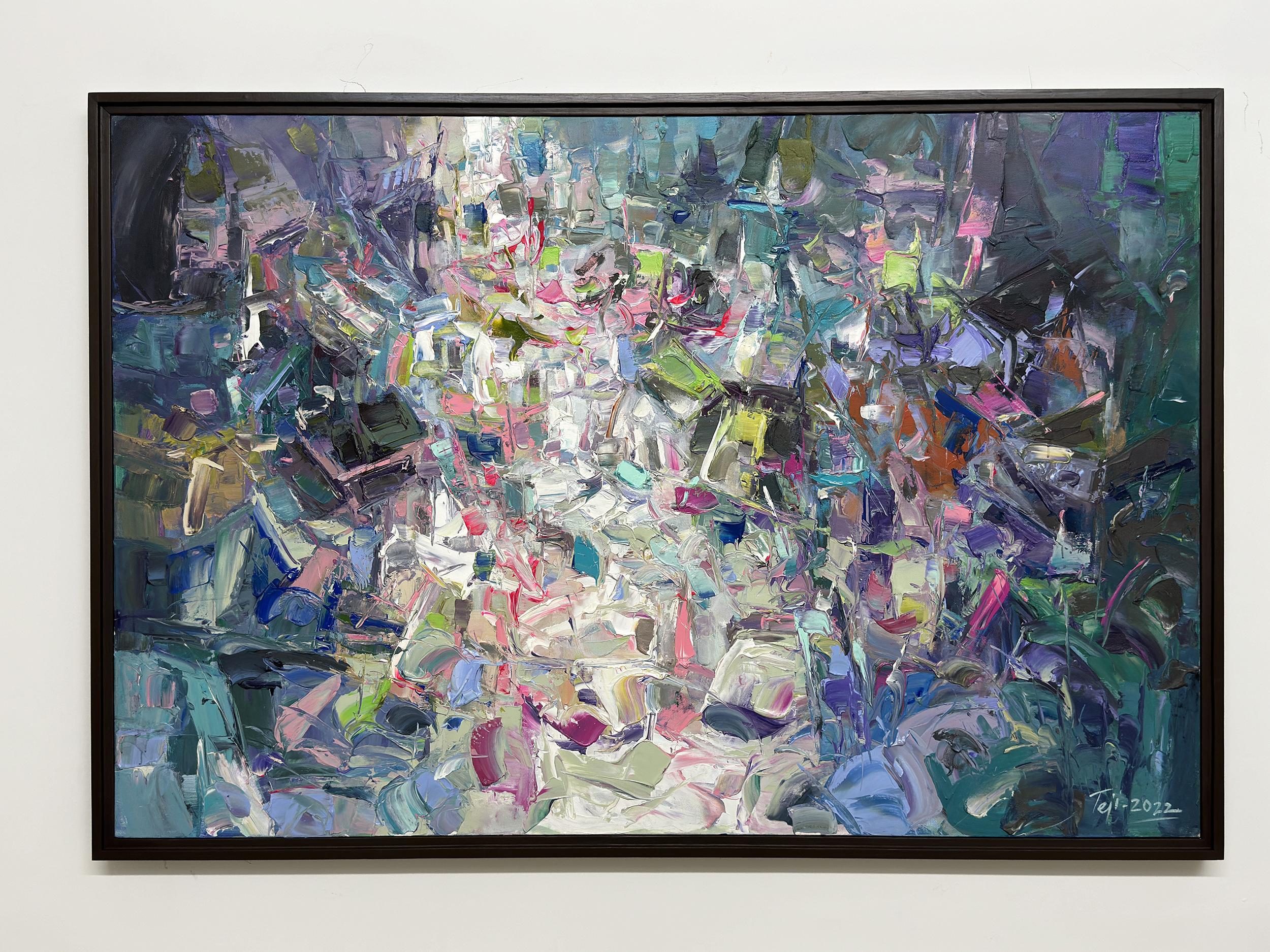 Eternal Enigma by Tejinder Kanda - Contemporary Impasto Painting For Sale 1
