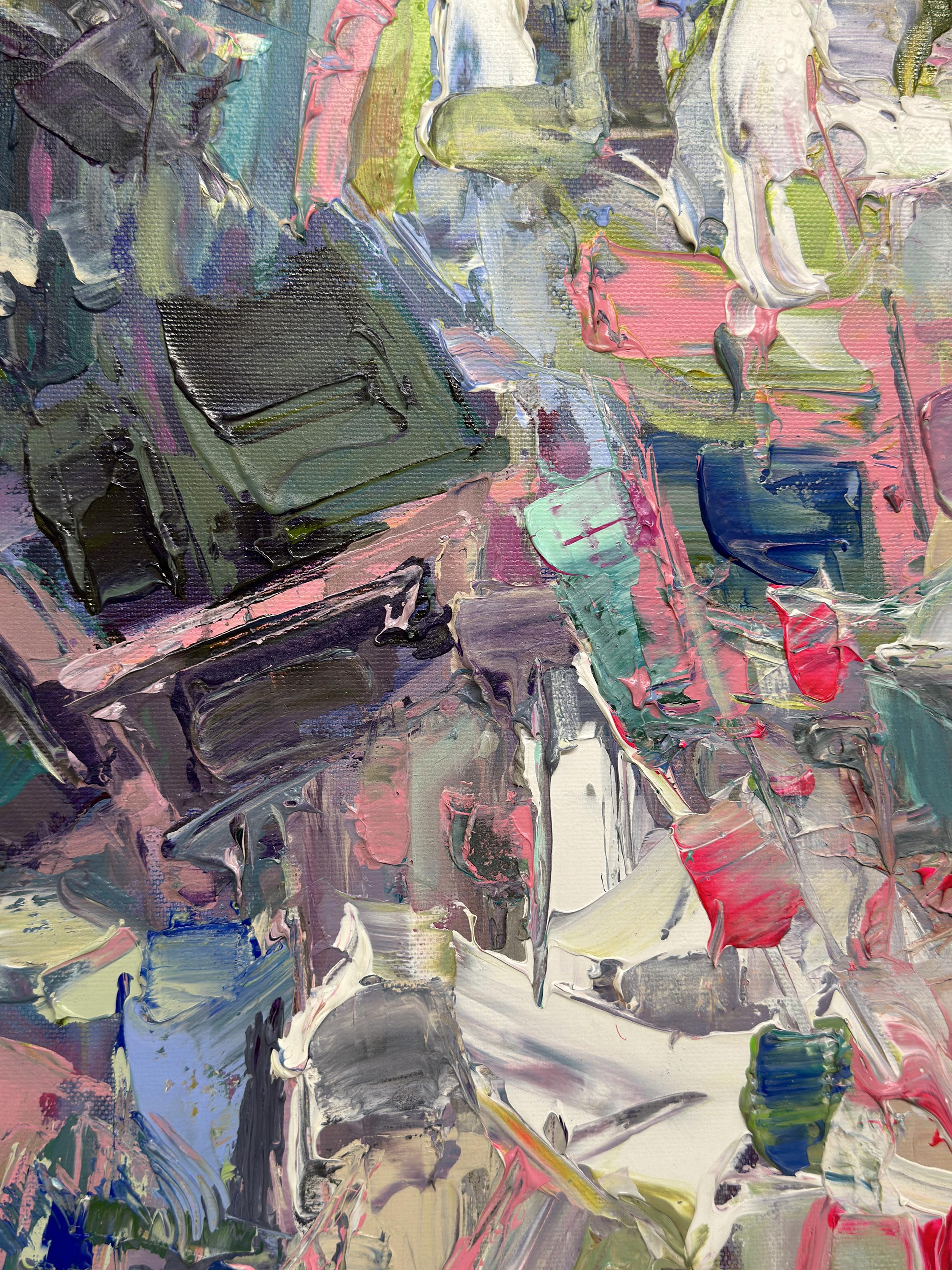 Eternal Enigma by Tejinder Kanda - Contemporary Impasto Painting For Sale 2