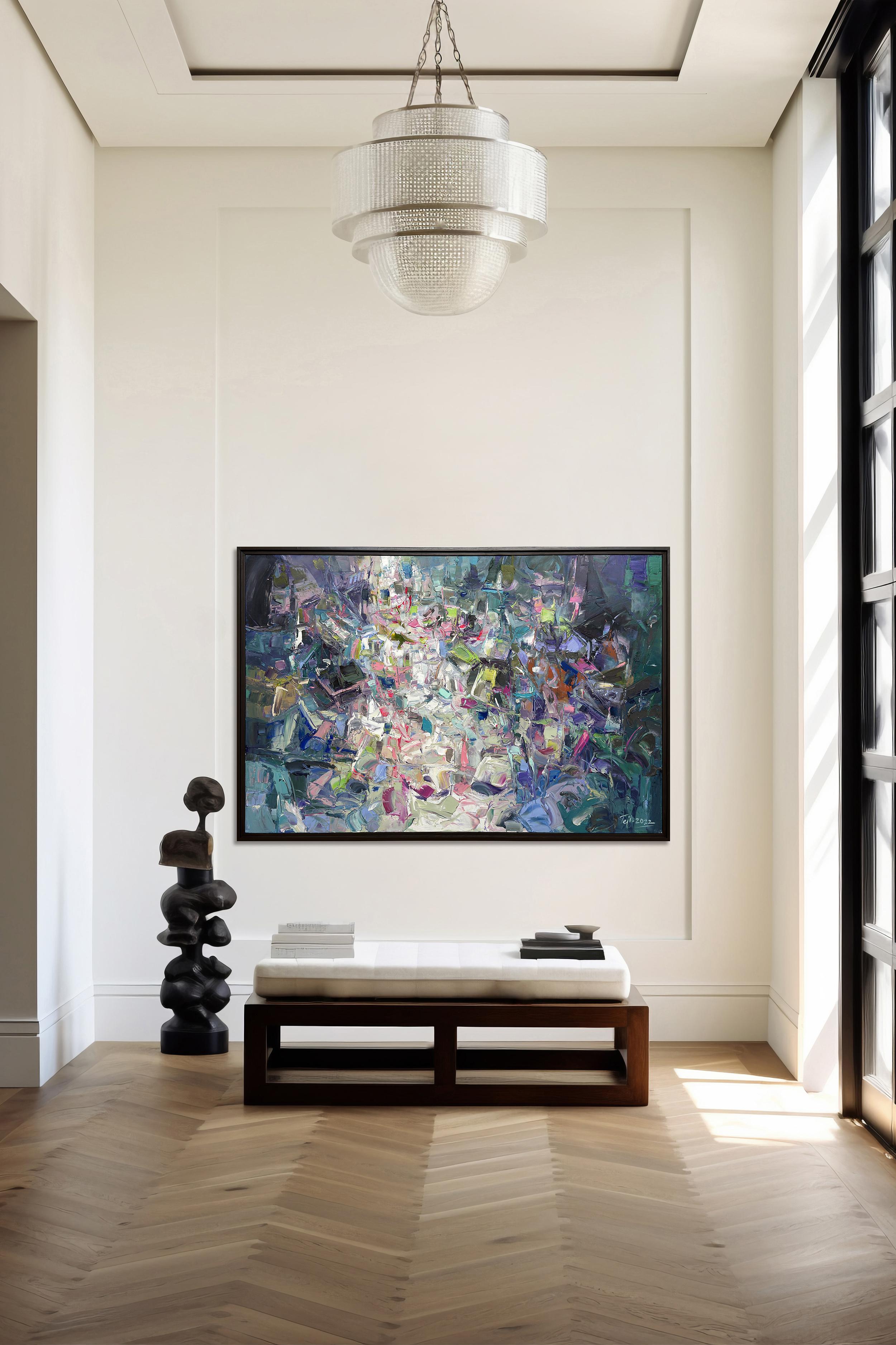 Eternal Enigma by Tejinder Kanda - Contemporary Impasto Painting For Sale 3