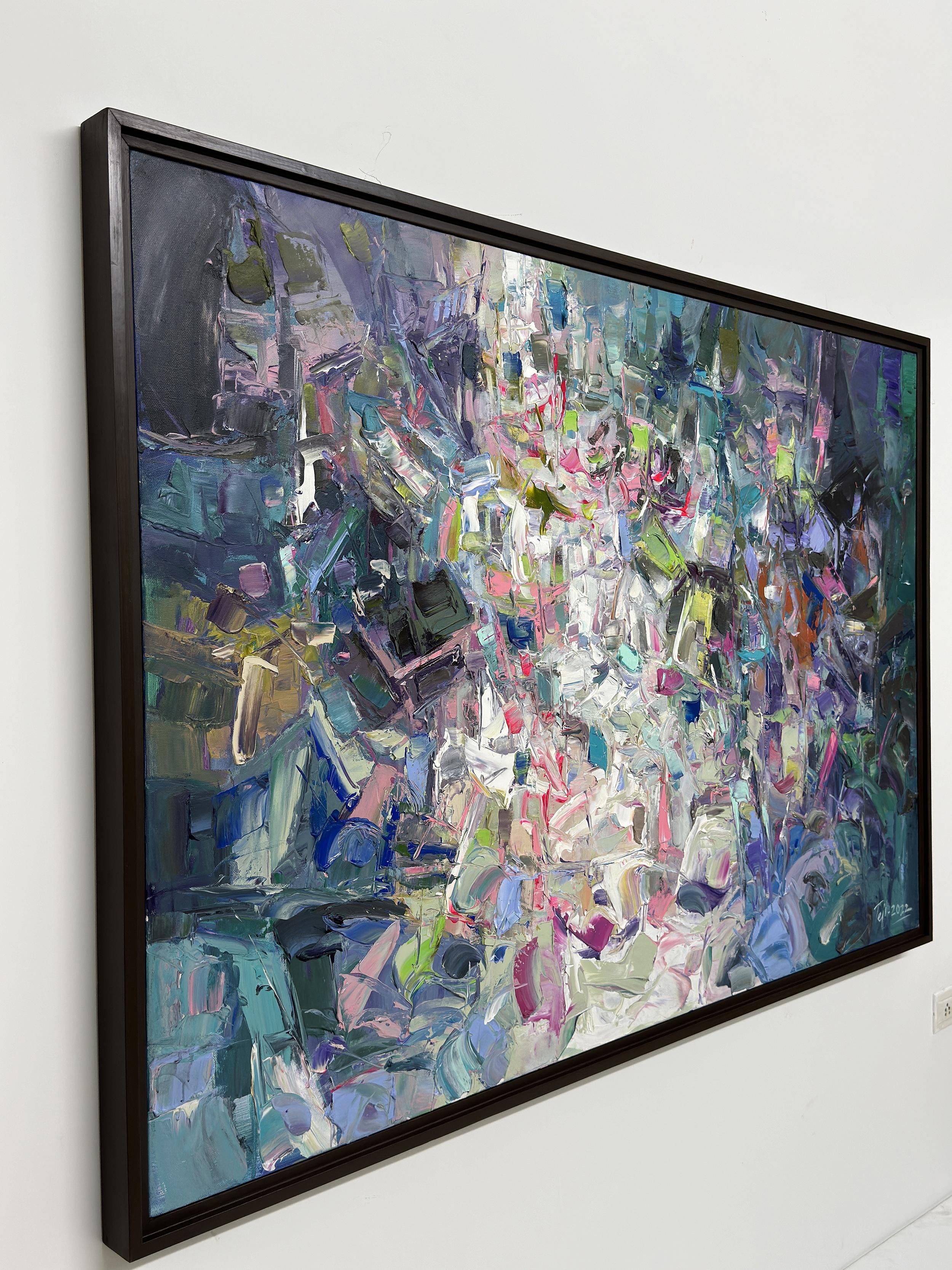 Eternal Enigma by Tejinder Kanda - Contemporary Impasto Painting For Sale 5