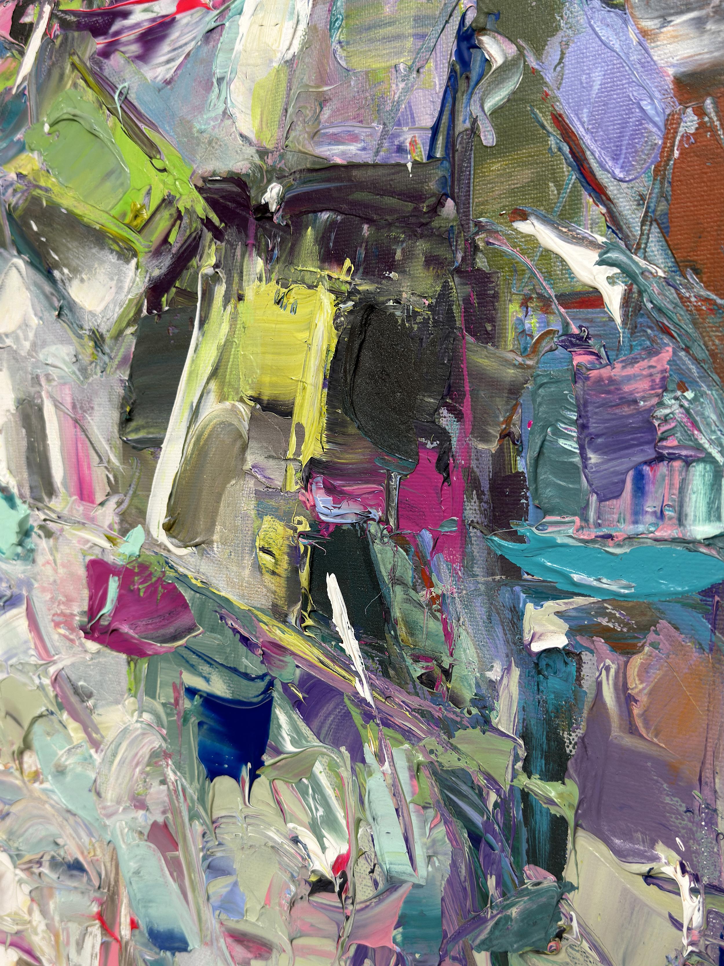Eternal Enigma by Tejinder Kanda - Contemporary Impasto Painting For Sale 6