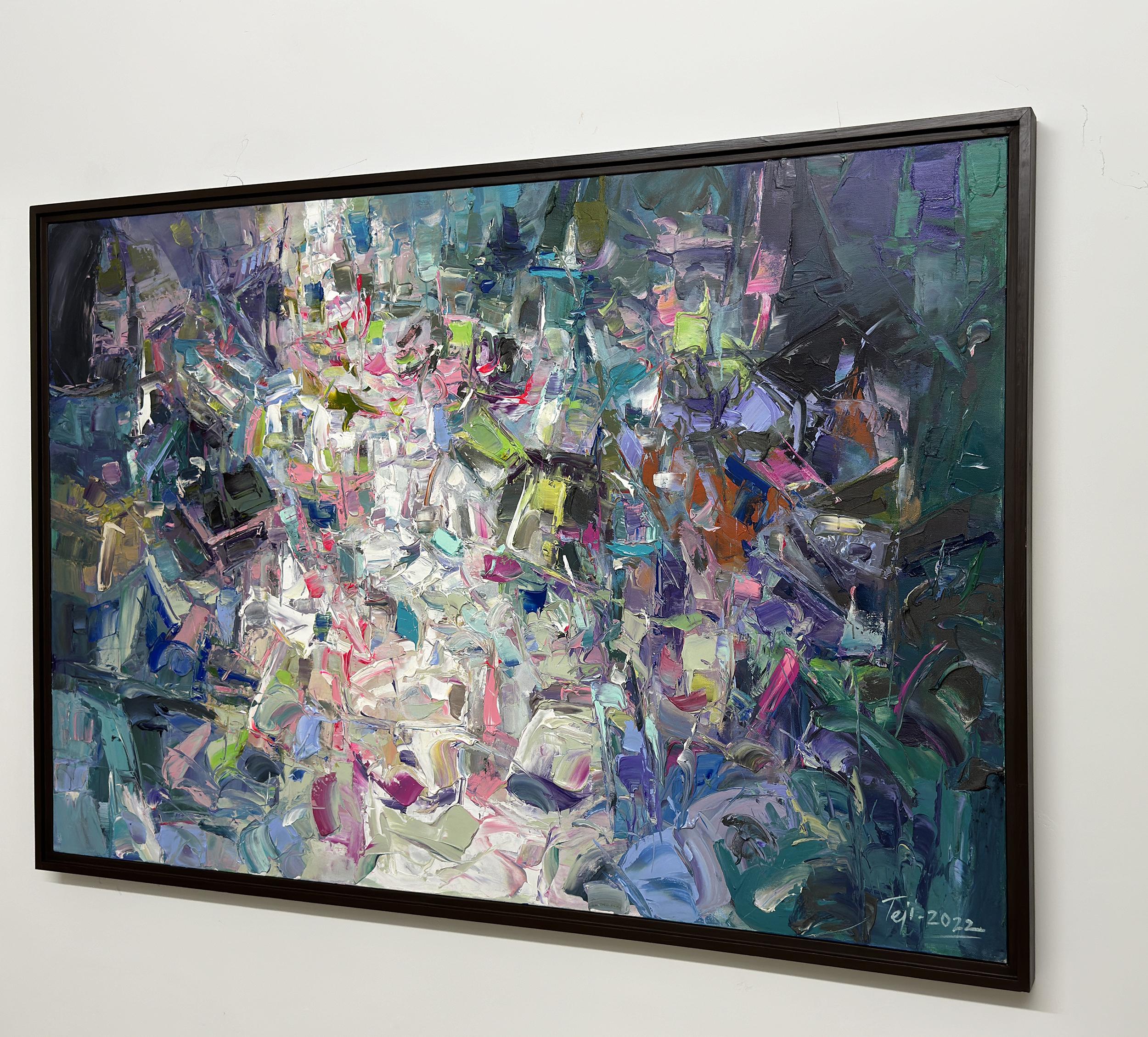 Eternal Enigma by Tejinder Kanda - Contemporary Impasto Painting For Sale 8