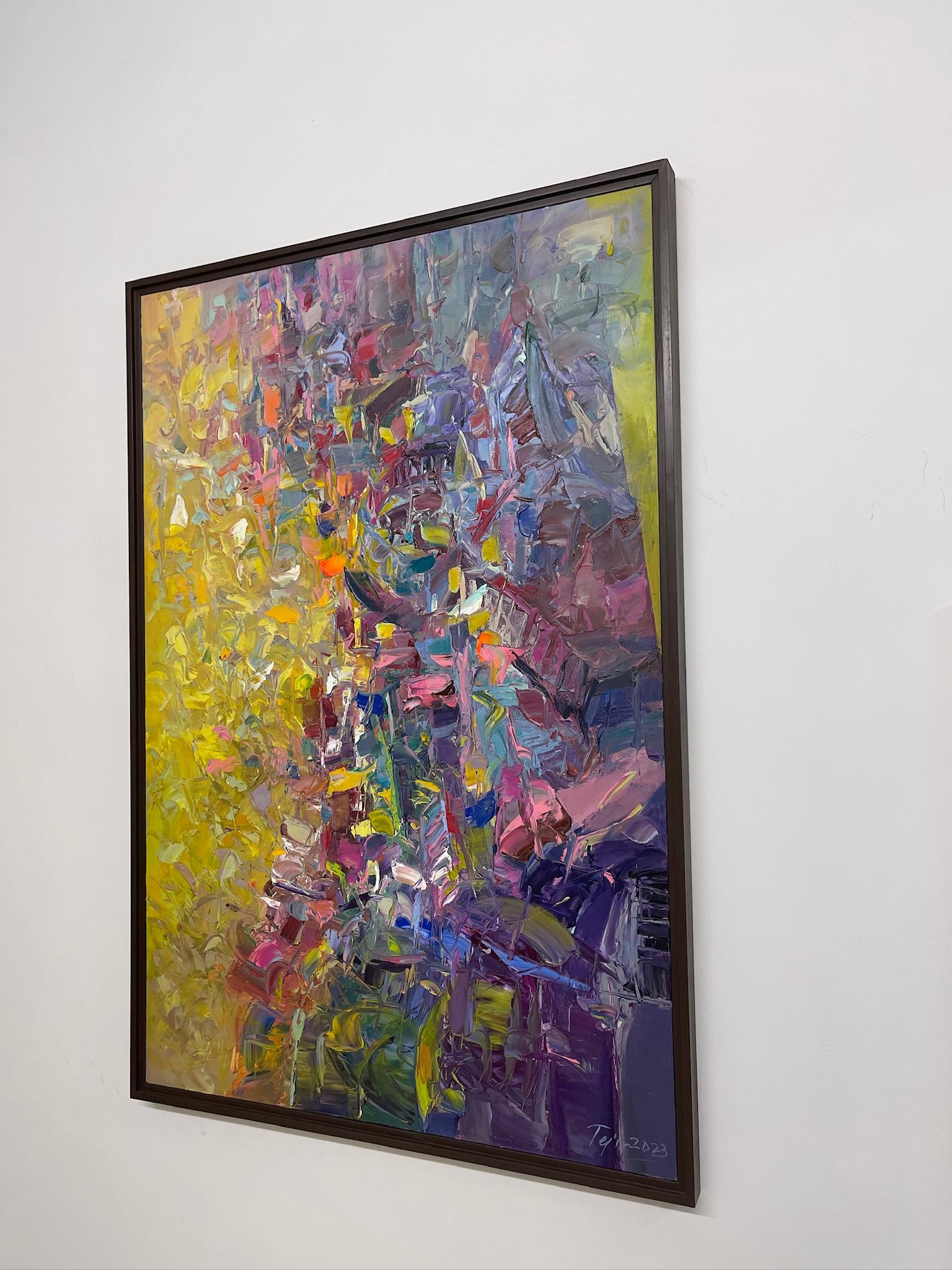 Overlapped by Tejinder Kanda - Contemporary Impasto Painting For Sale 9