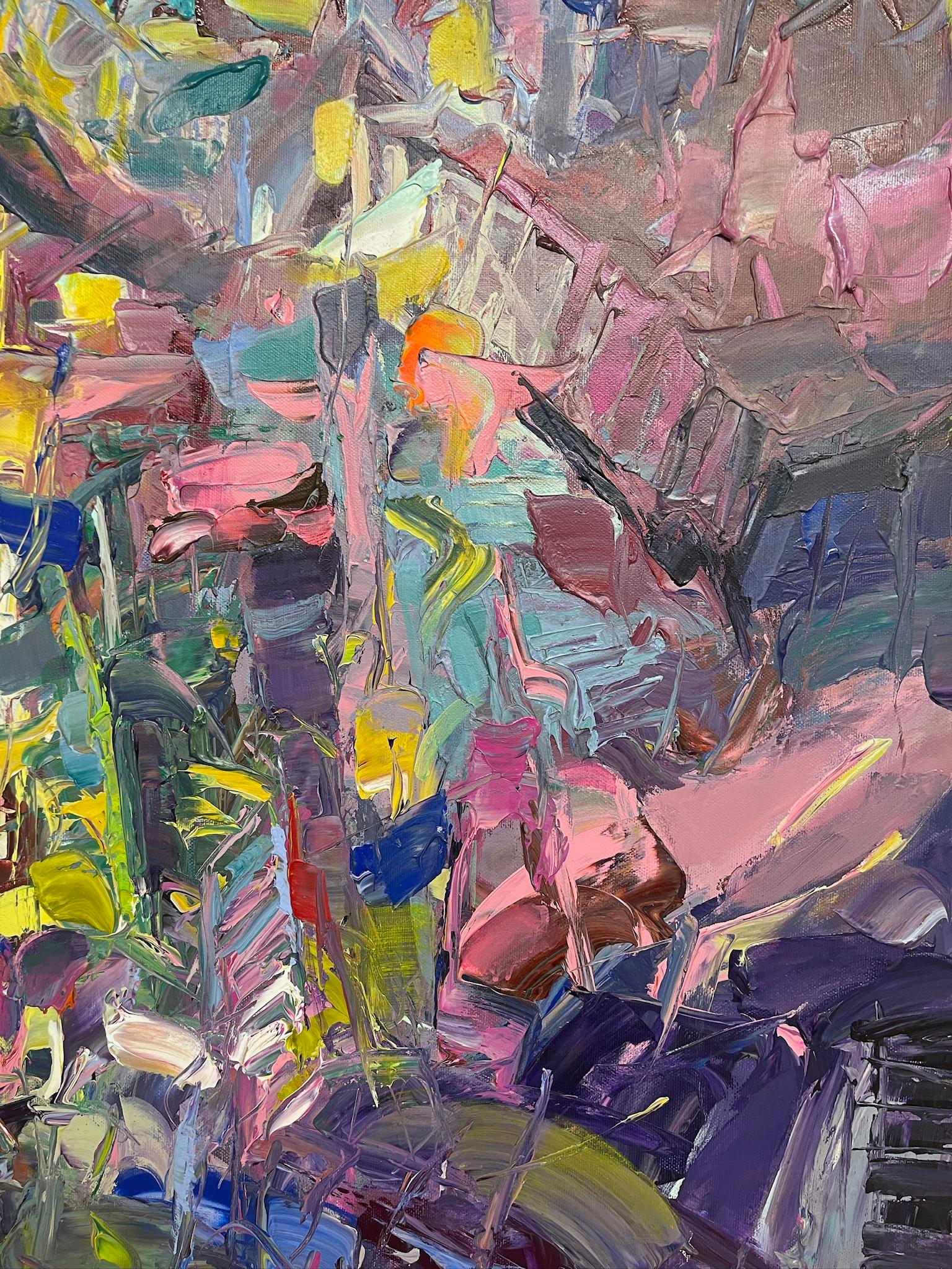 Overlapped by Tejinder Kanda - Contemporary Impasto Painting For Sale 10