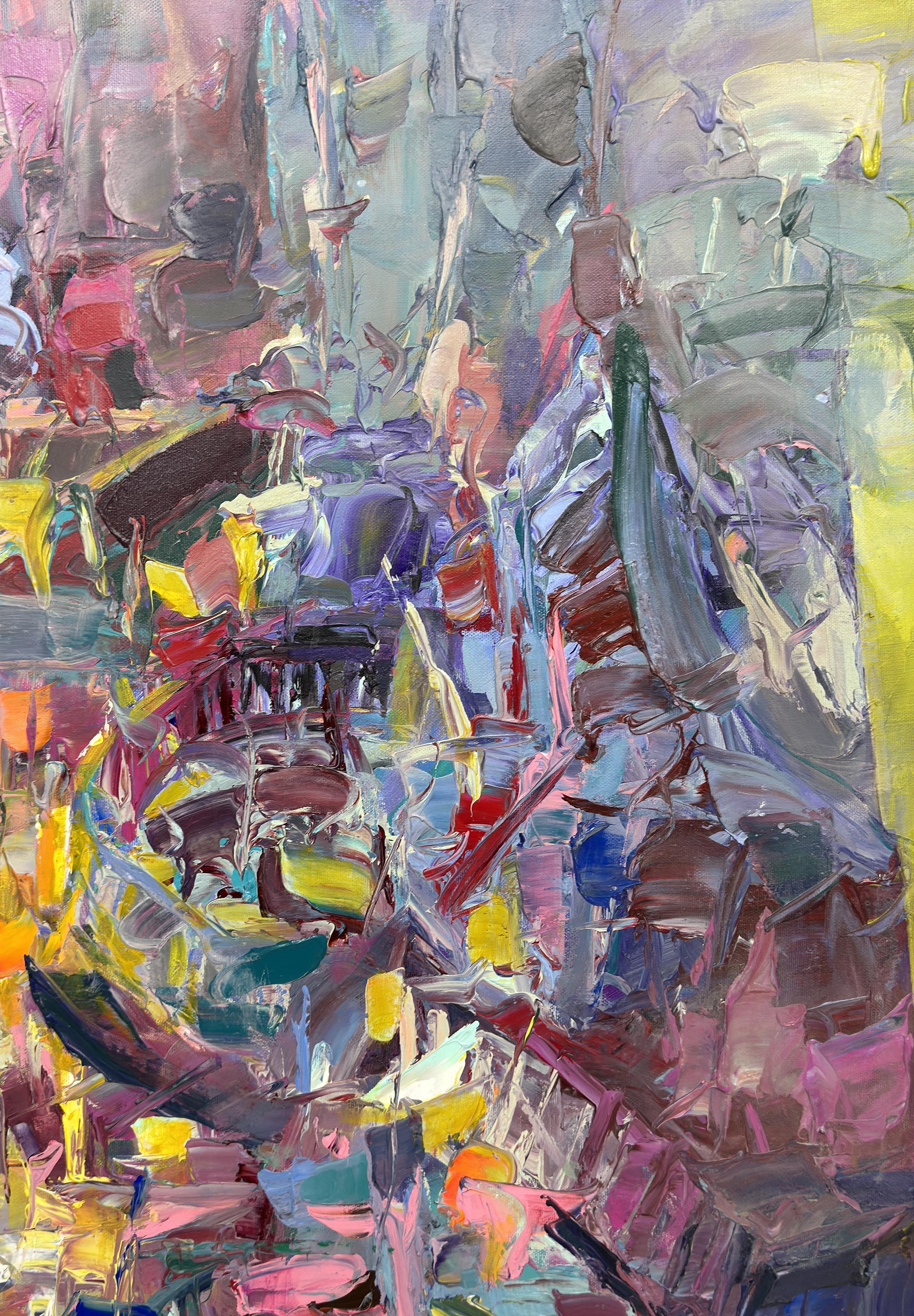 Overlapped by Tejinder Kanda - Contemporary Impasto Painting For Sale 12