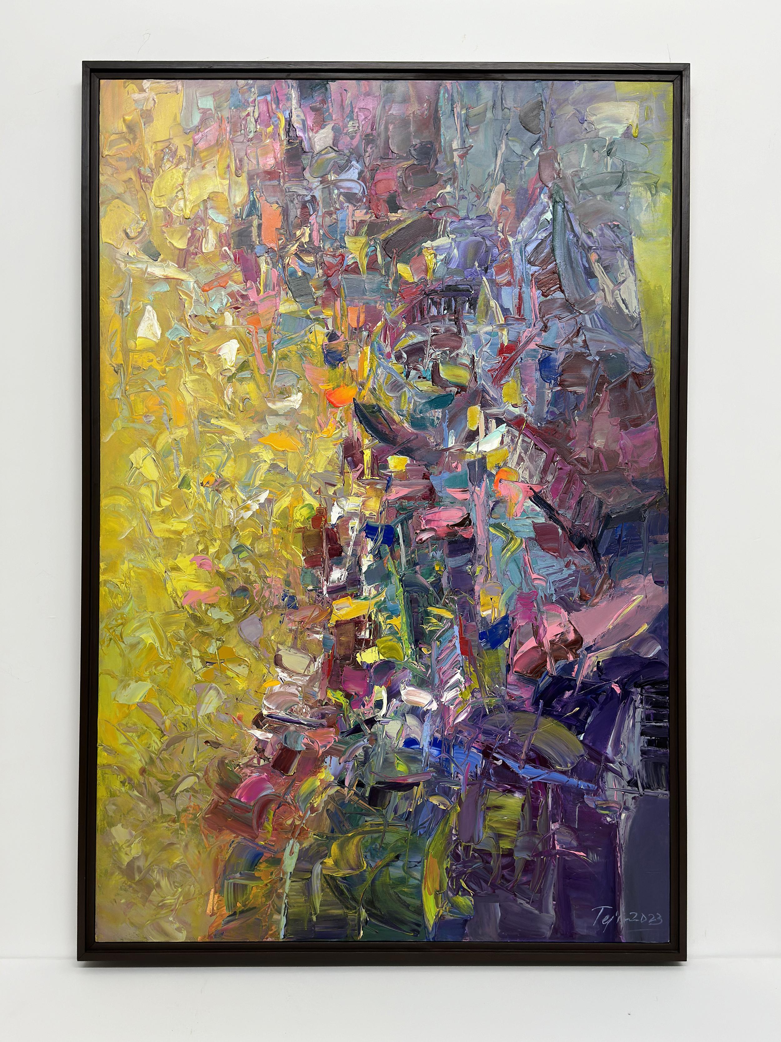 Overlapped by Tejinder Kanda - Contemporary Impasto Painting For Sale 1