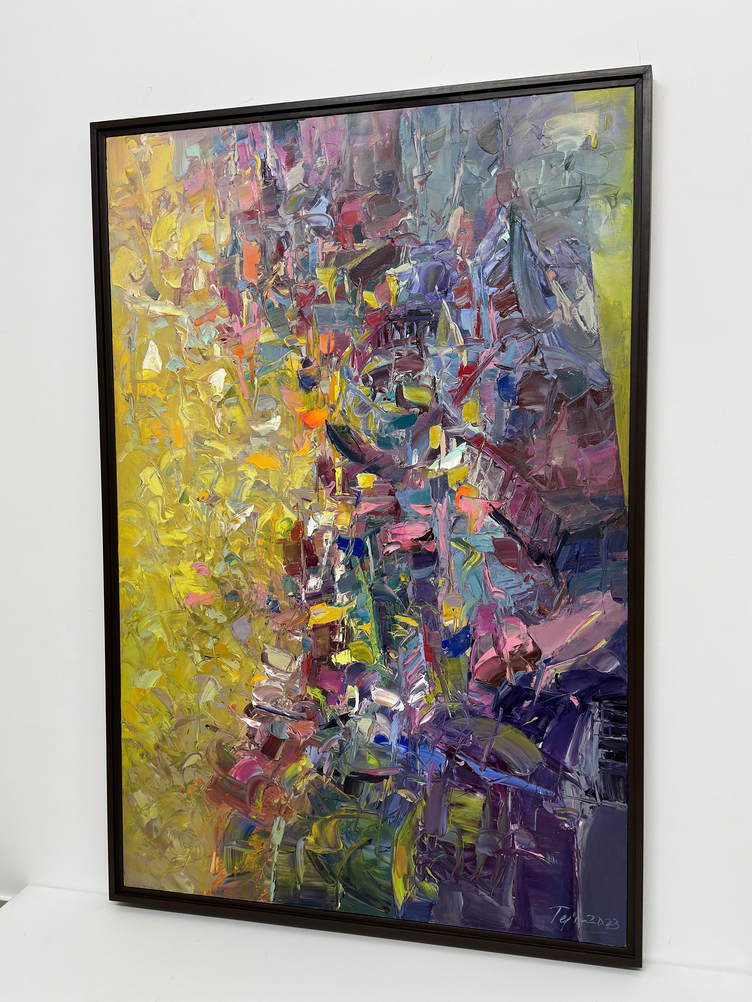 Overlapped by Tejinder Kanda - Contemporary Impasto Painting For Sale 5