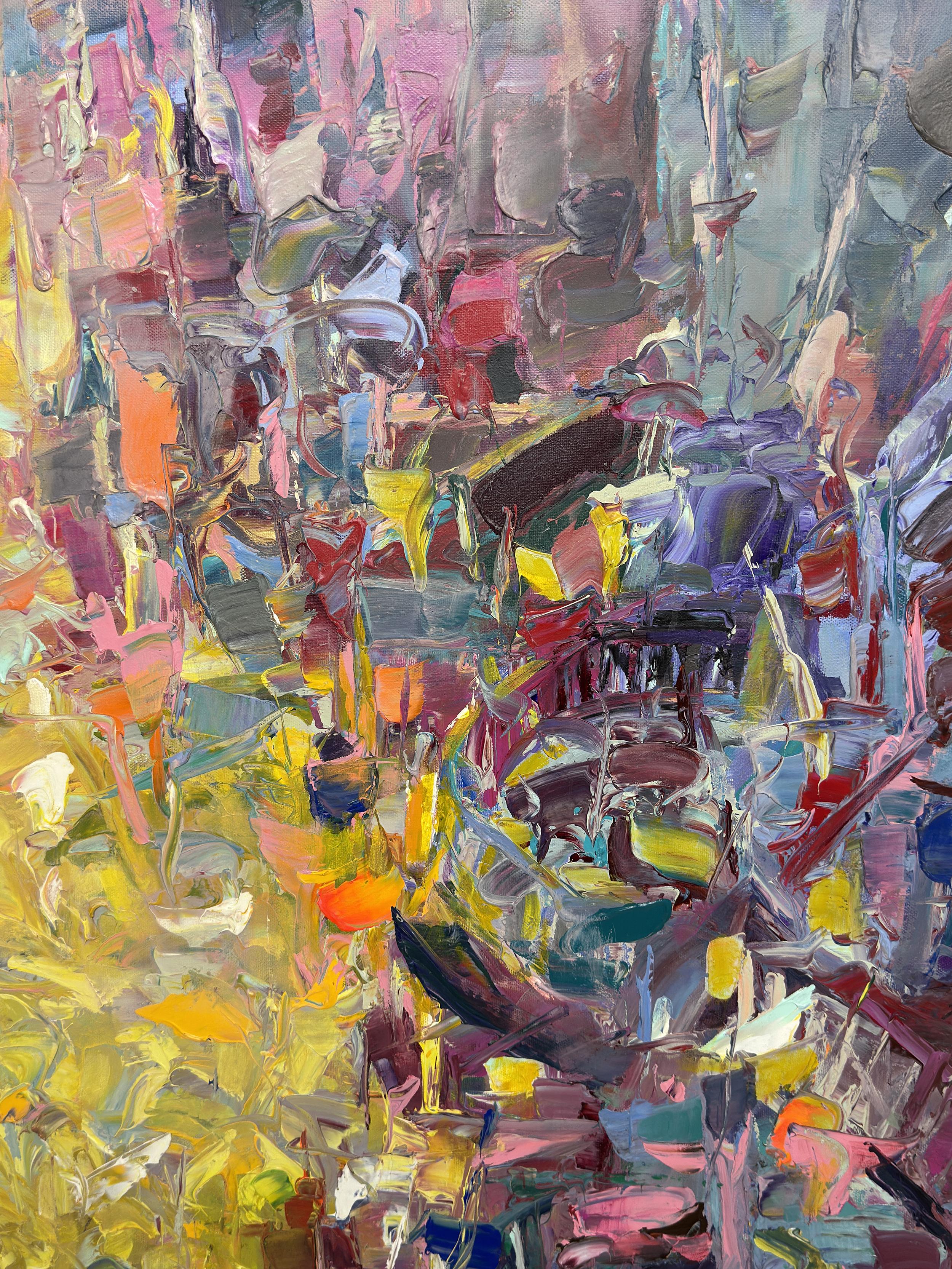Overlapped by Tejinder Kanda - Contemporary Impasto Painting For Sale 6