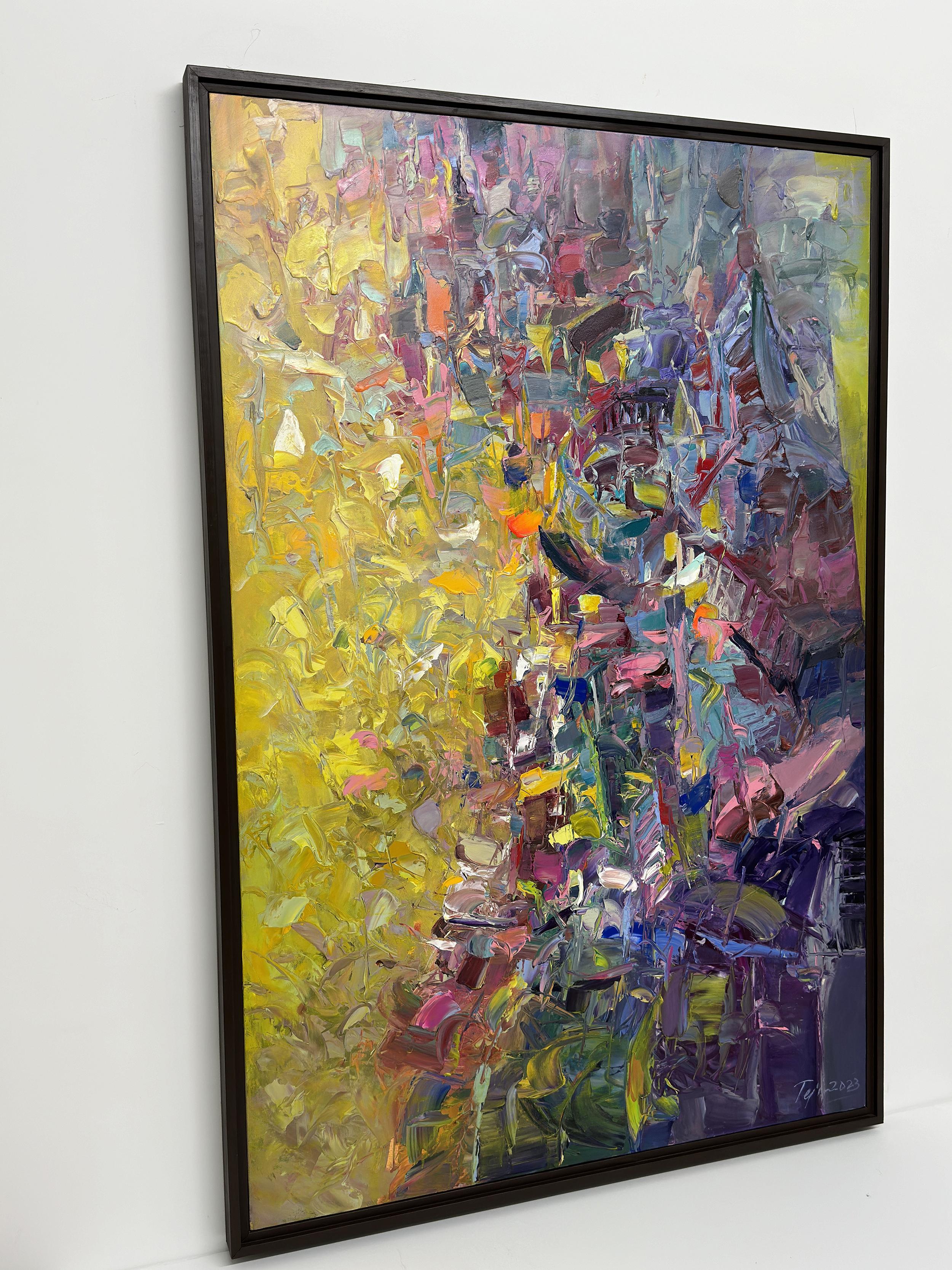 Overlapped by Tejinder Kanda - Contemporary Impasto Painting For Sale 7