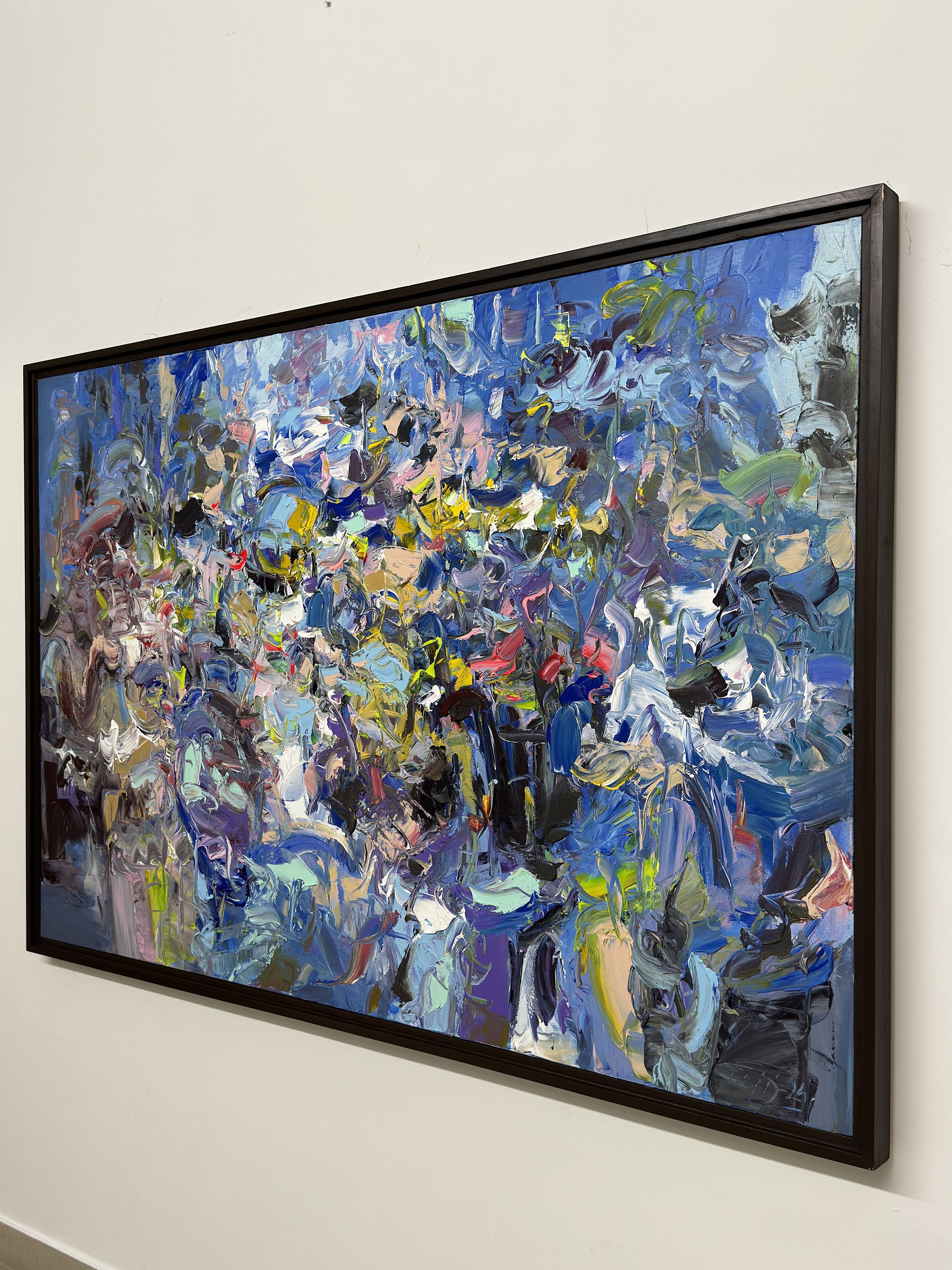 The Mirror's Tale by Tejinder Kanda - Contemporary Impasto Painting For Sale 12