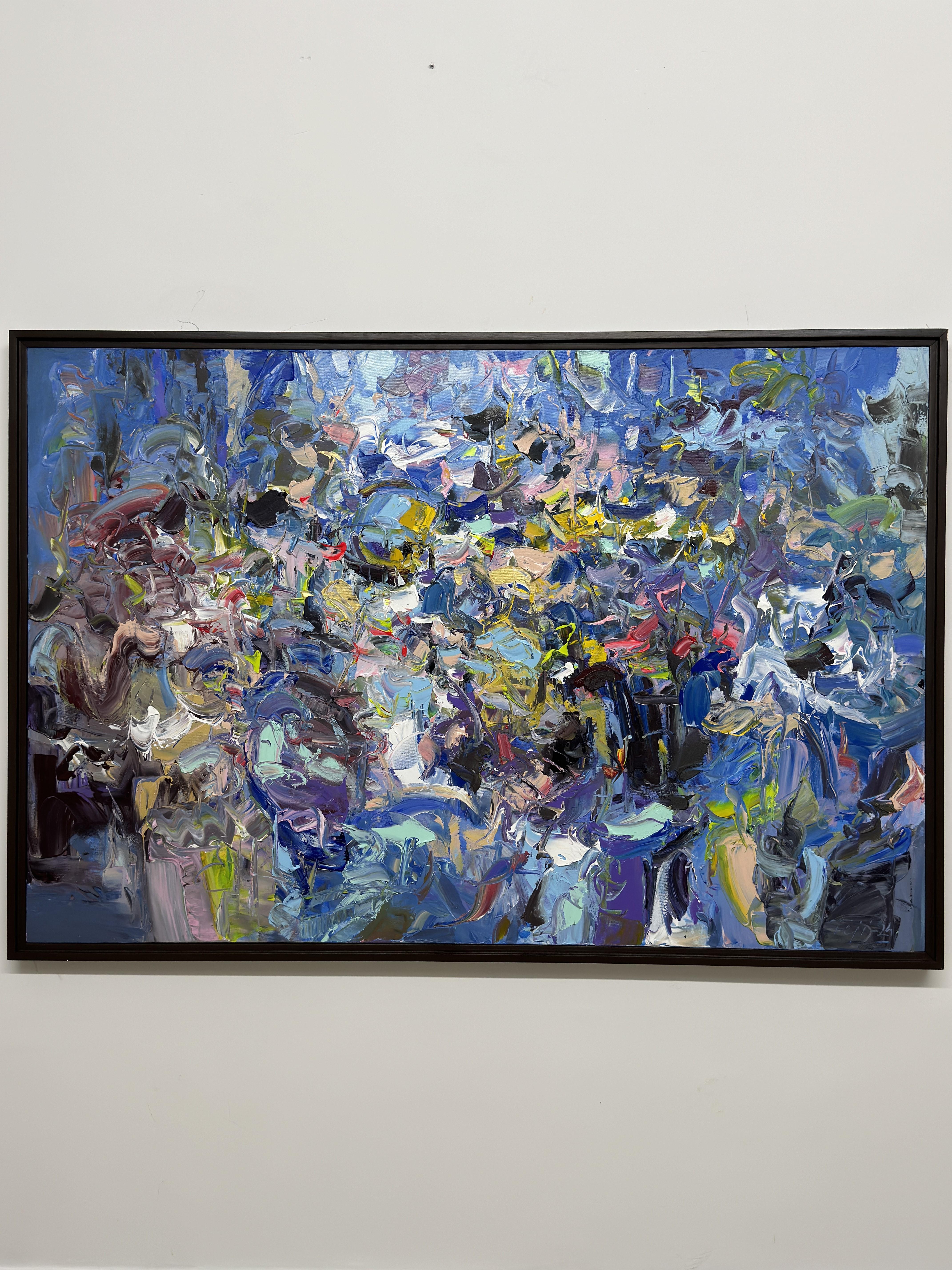 The Mirror's Tale by Tejinder Kanda - Contemporary Impasto Painting For Sale 1