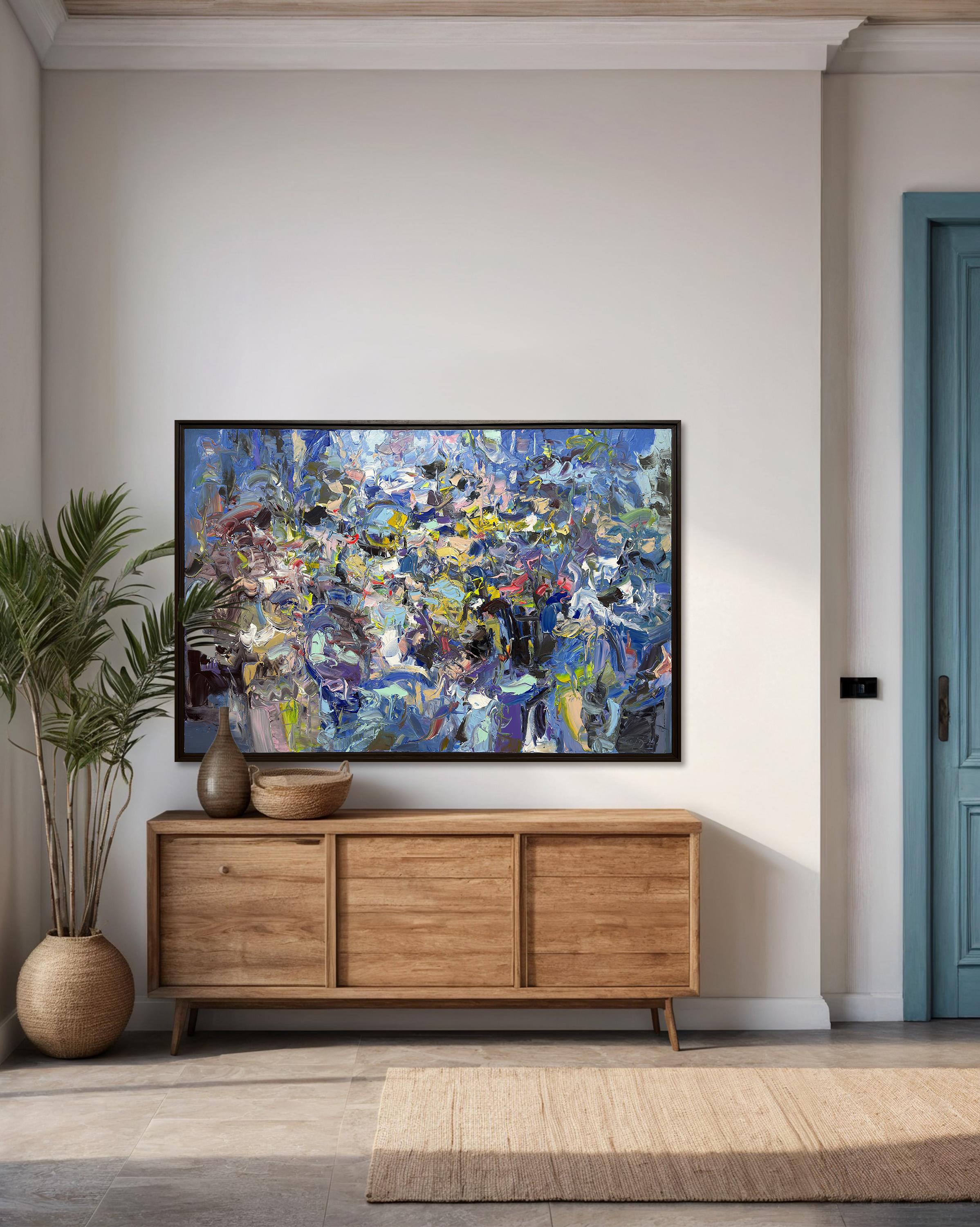 The Mirror's Tale by Tejinder Kanda - Contemporary Impasto Painting For Sale 3