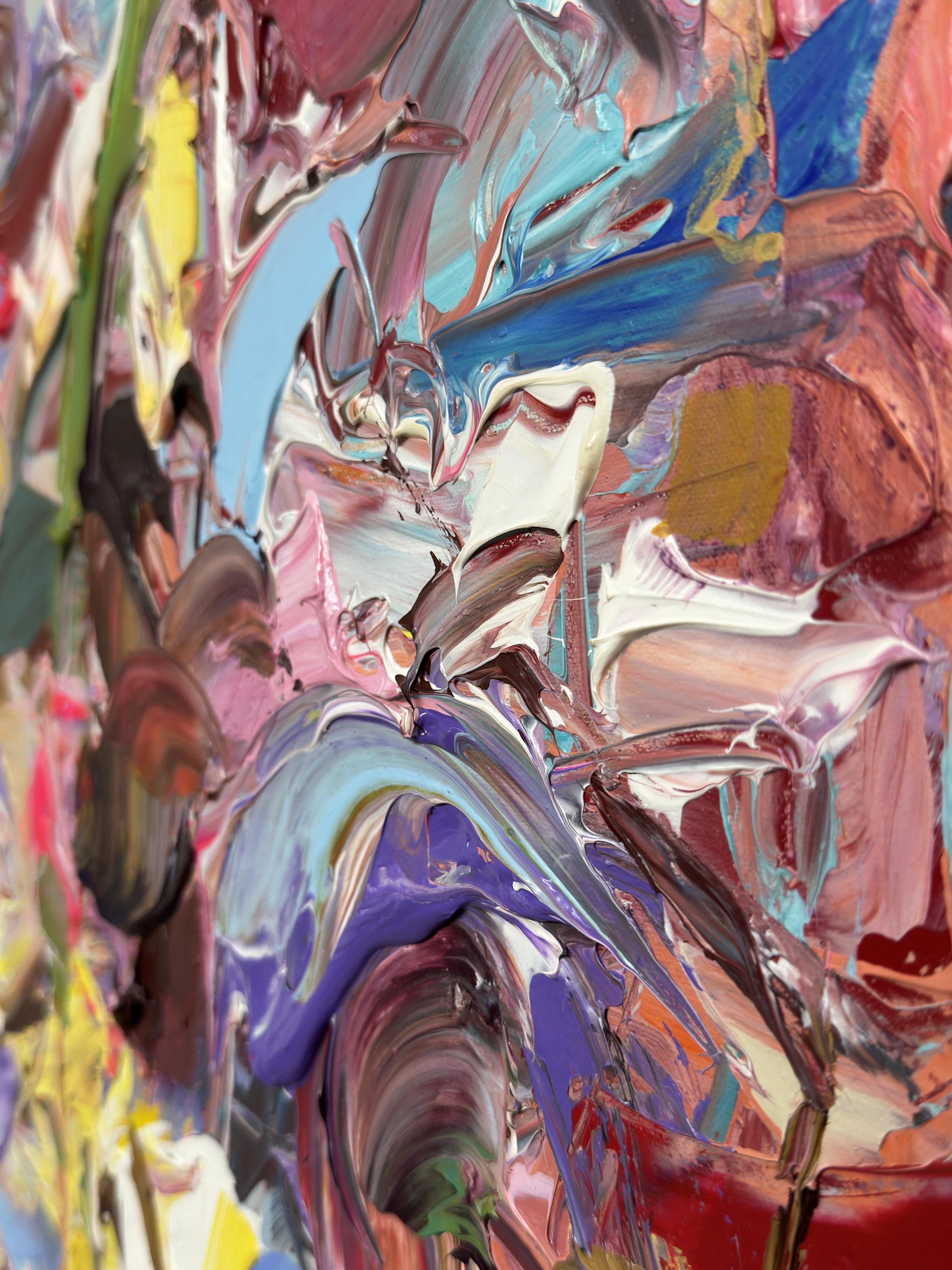 Vista by Tejinder Kanda - Contemporary Impasto Painting For Sale 10