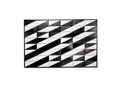 Tejo Black and White Handmade Decorative Tile Panel