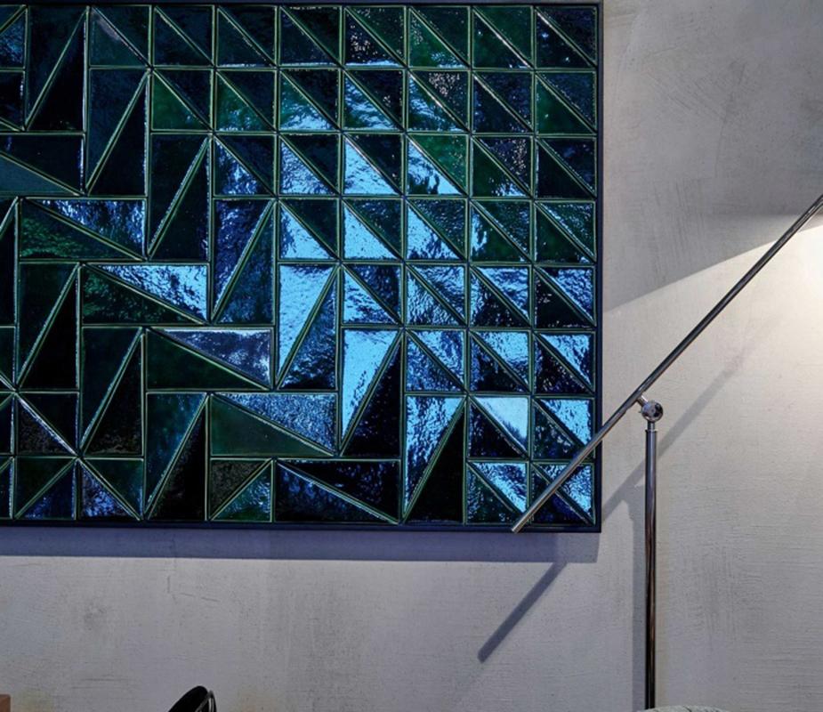 Contemporary Tejo Handmade Decorative Tile Panel For Sale
