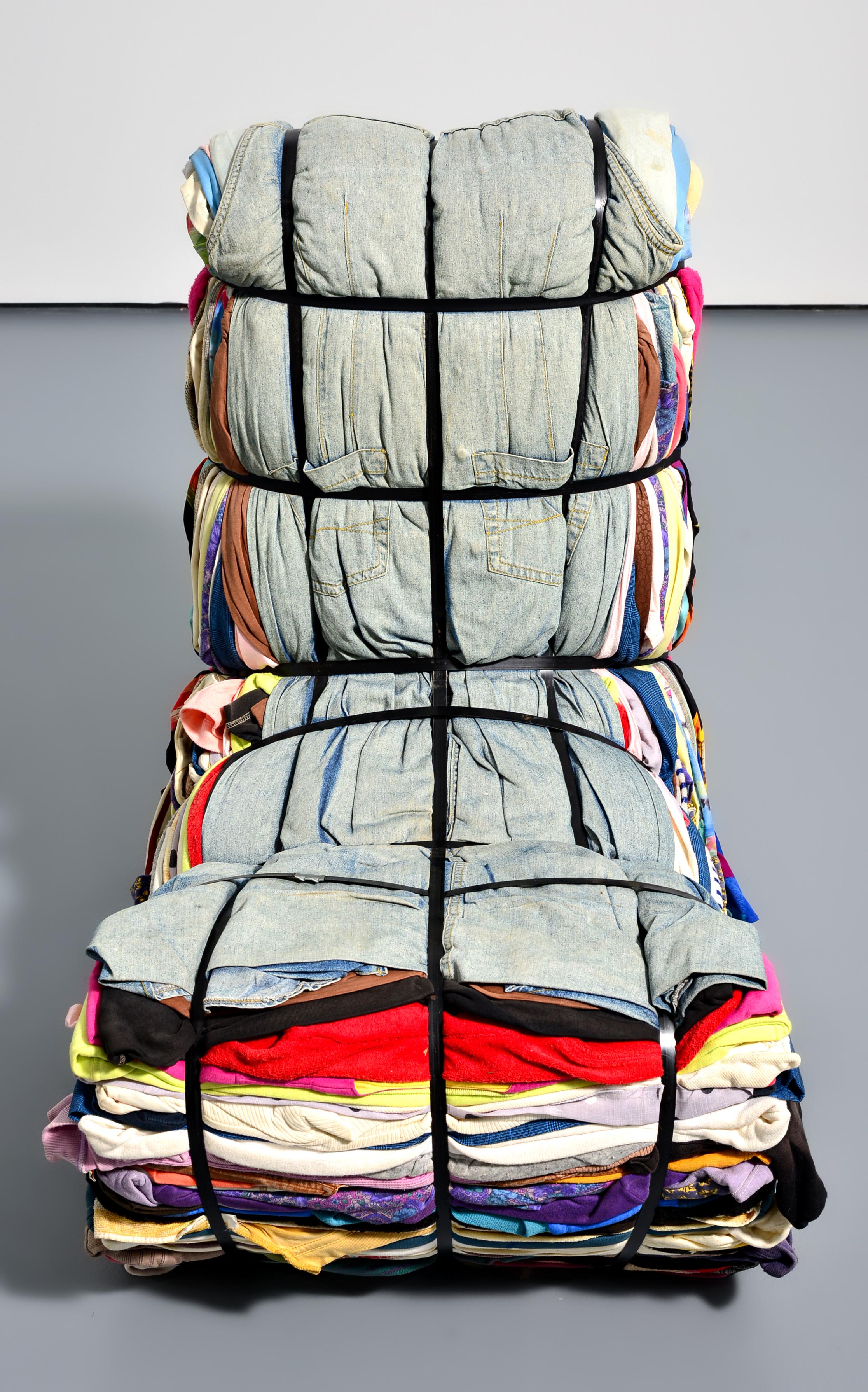 Artist/Designer: Tejo Remy (Dutch, b. 1960)

Additional Information: Each “rag” chair is unique.

Marking(s); notes: no marking(s) apparent

Country of origin; materials: Netherlands; textiles, wood, metal

Dimensions: 34″h, 23″w, 20″d

Condition: