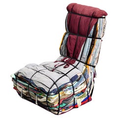 Used Tejo Remy “Rag” Chair, Maroon & Blue