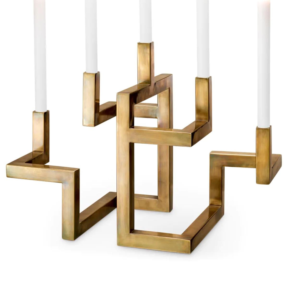 Candelabro de latón Teka Indio en venta