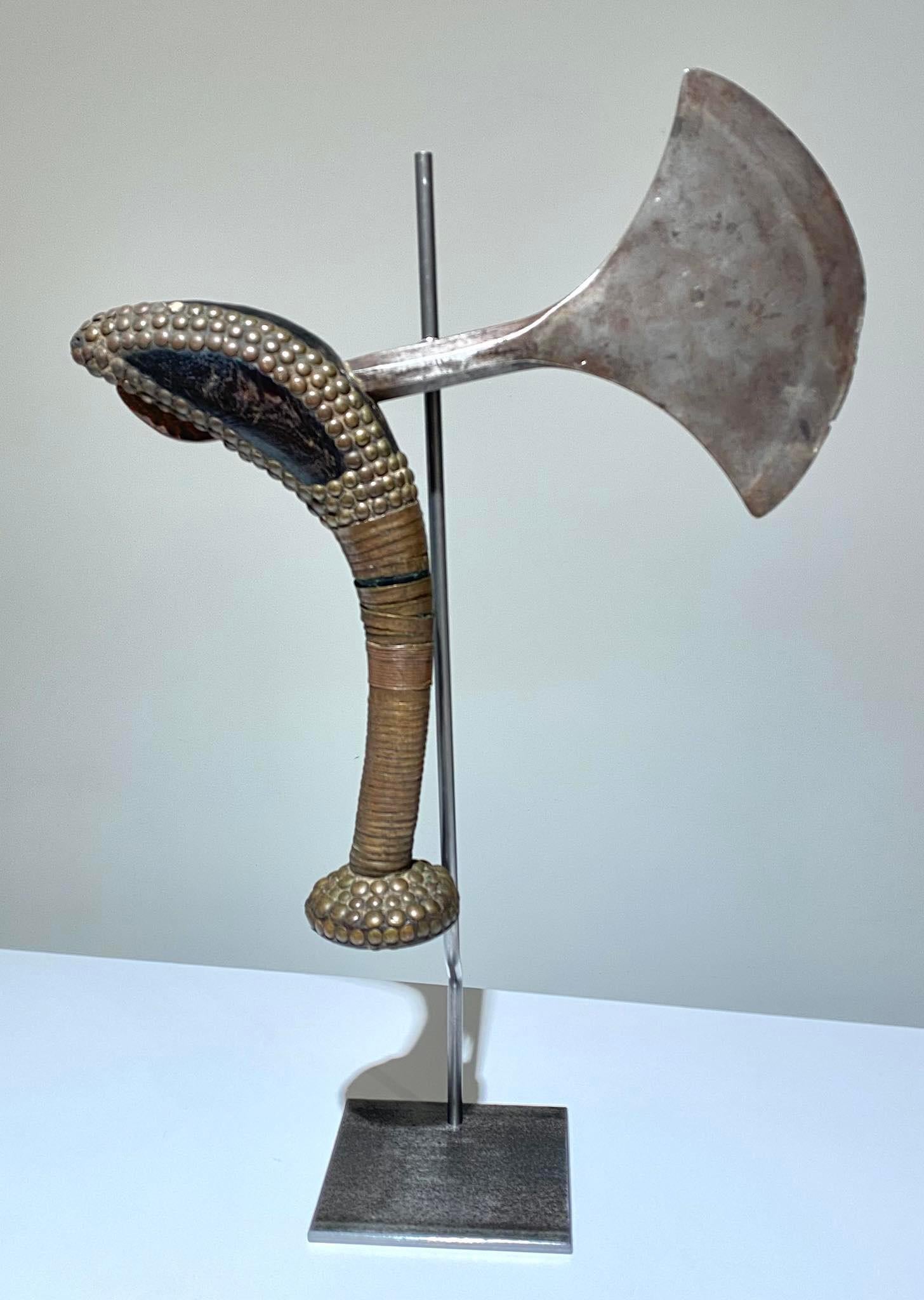 Teke Ibia Ax From The Teke Tribe, Dr Congo Brazzaville 19th Century Mfinu Laali For Sale 1