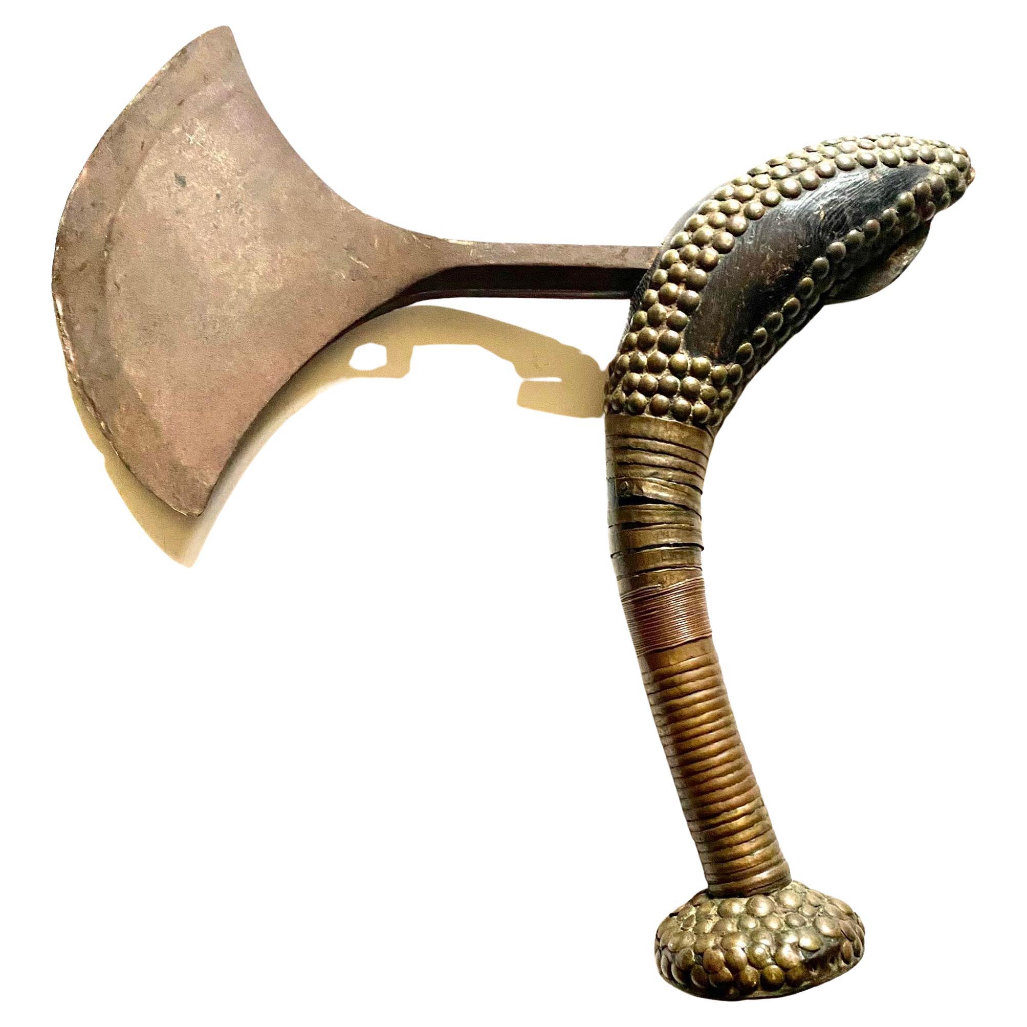 Teke Ibia Ax From The Teke Tribe, Dr Congo Brazzaville 19th Century Mfinu Laali For Sale