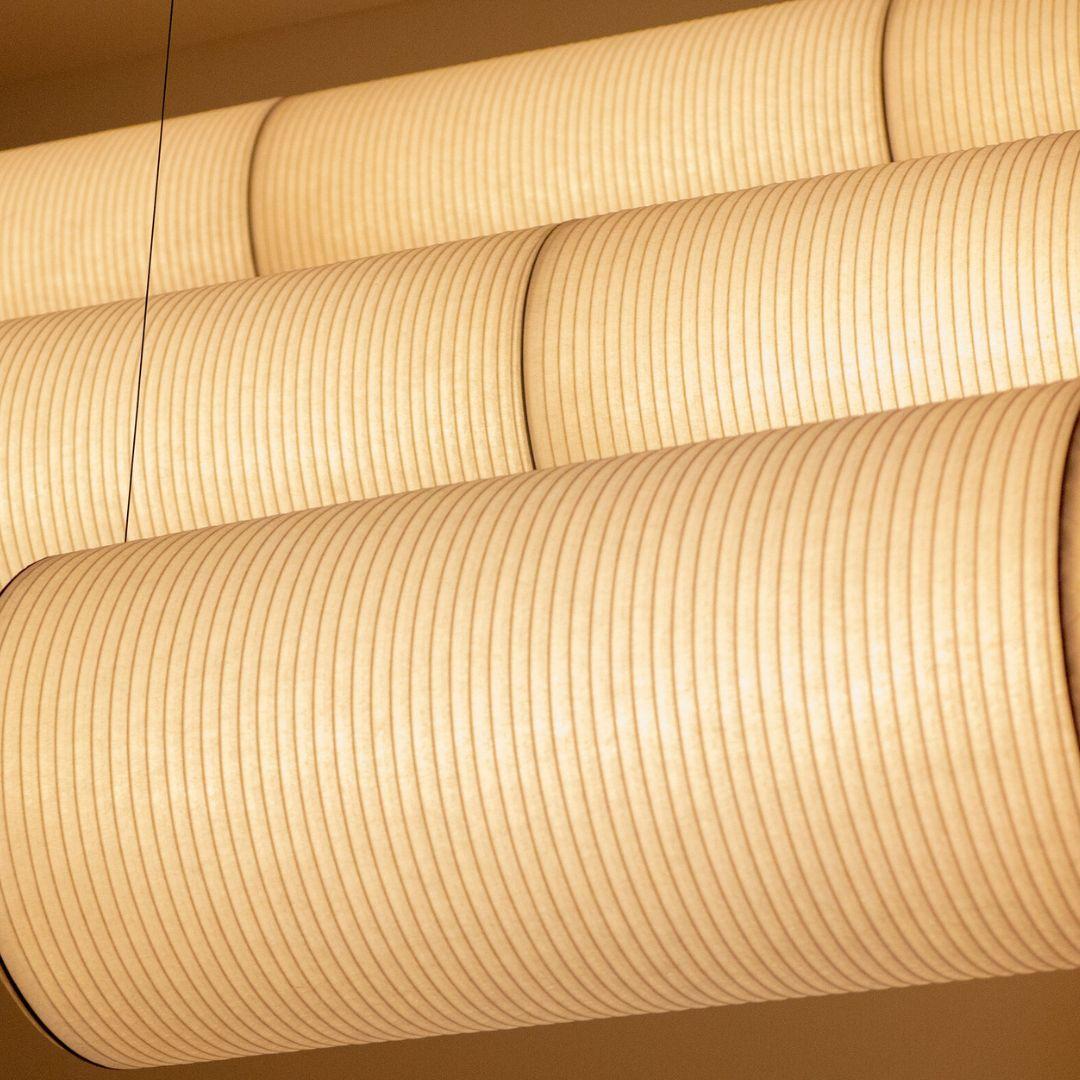 Lampe suspendue Tekio Horizontal P2 en papier Washi japonais pour Santa & Cole Neuf - En vente à Glendale, CA