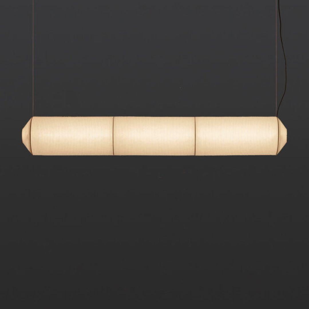 Mid-Century Modern Lampe suspendue Tekio Horizontal P3 en papier Washi japonais pour Santa & Cole en vente