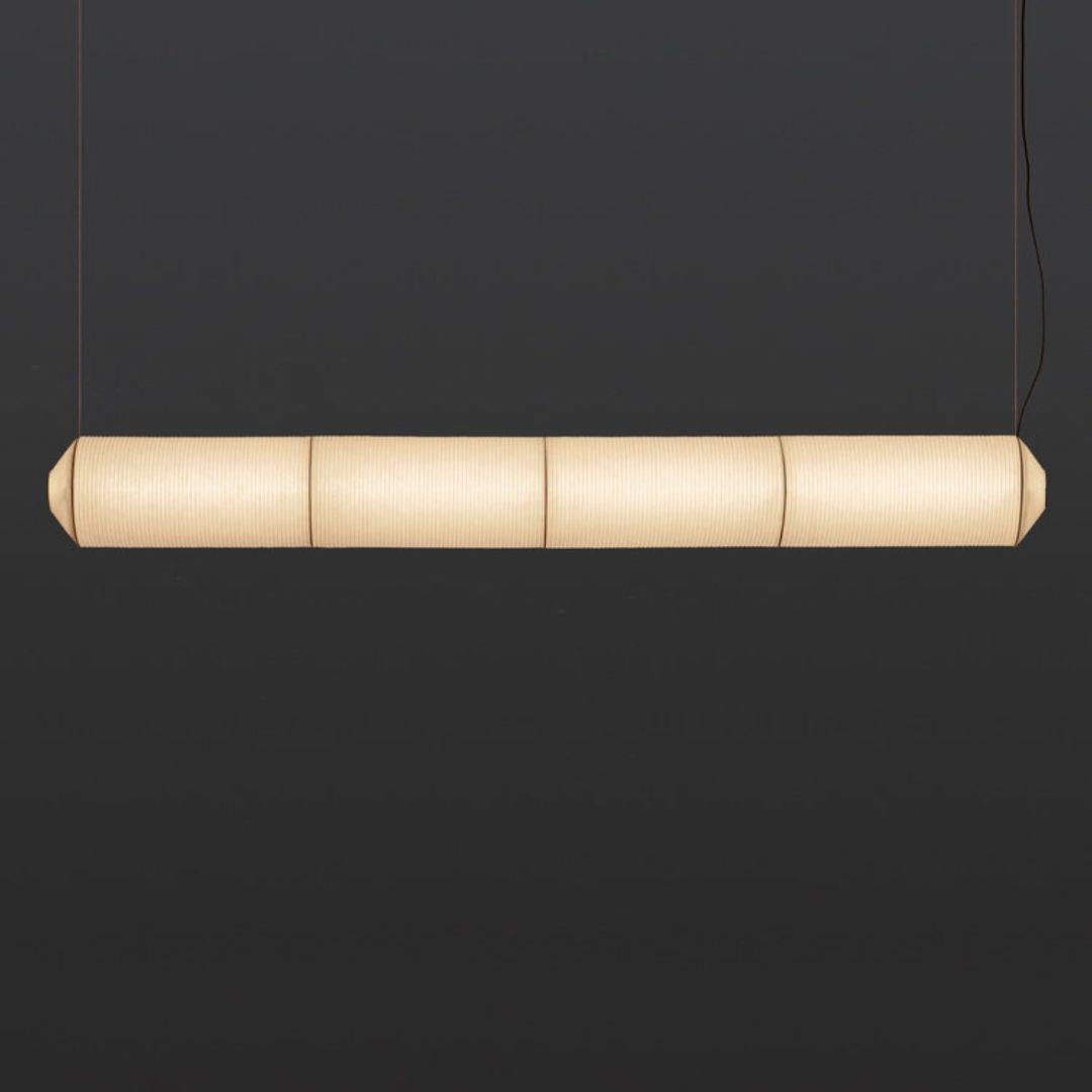 'Tekio Horizontal P4' pendant lamp in Japanese Washi paper for Santa & Cole

Founded in 1985 in Barcelona, Santa & Cole produces iconic pieces by such luminaries as llmari Tapiovaara, Miguel Milá and other European icons with a commitment to