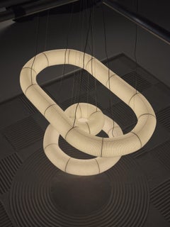 'Tekio Oval P12' Pendant Lamp in Japanese Washi Paper for Santa & Cole