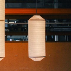 'Tekio Vertical P1' Pendant Lamp in Japanese Washi Paper for Santa & Cole